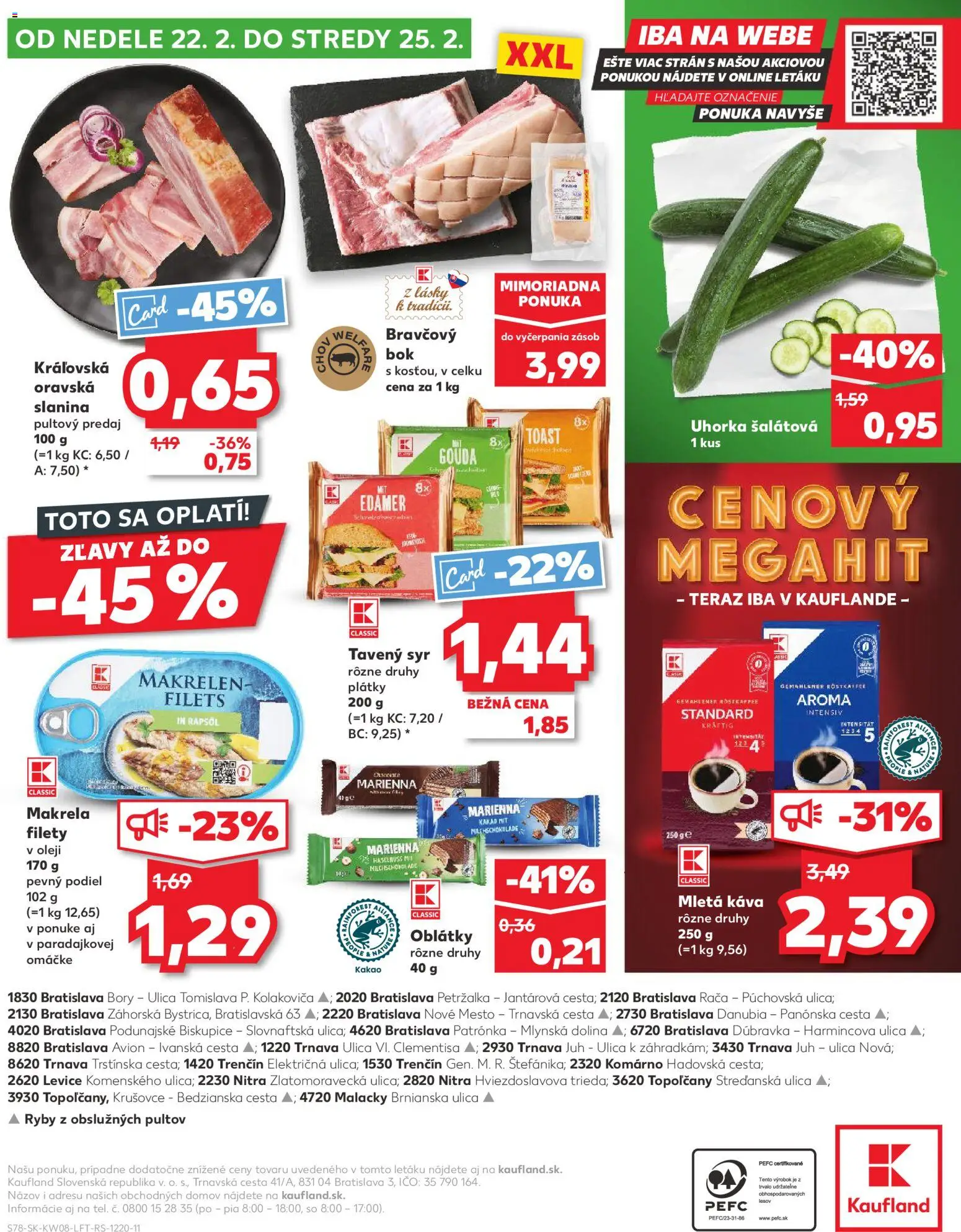 Kaufland SK akciós ujság - amely érvényes a következő dátumtól: 2026.02.19. | Oldal: 78 | Termékek: Makréla, Gouda, Só
