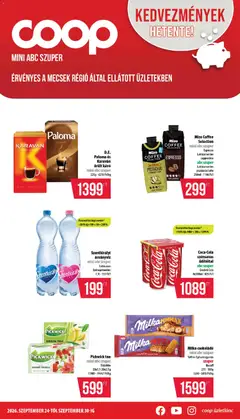 COOP - Mini & Abc & Szuper / Mecsek - amely érvényes a következő dátumtól: 2026.09.24.