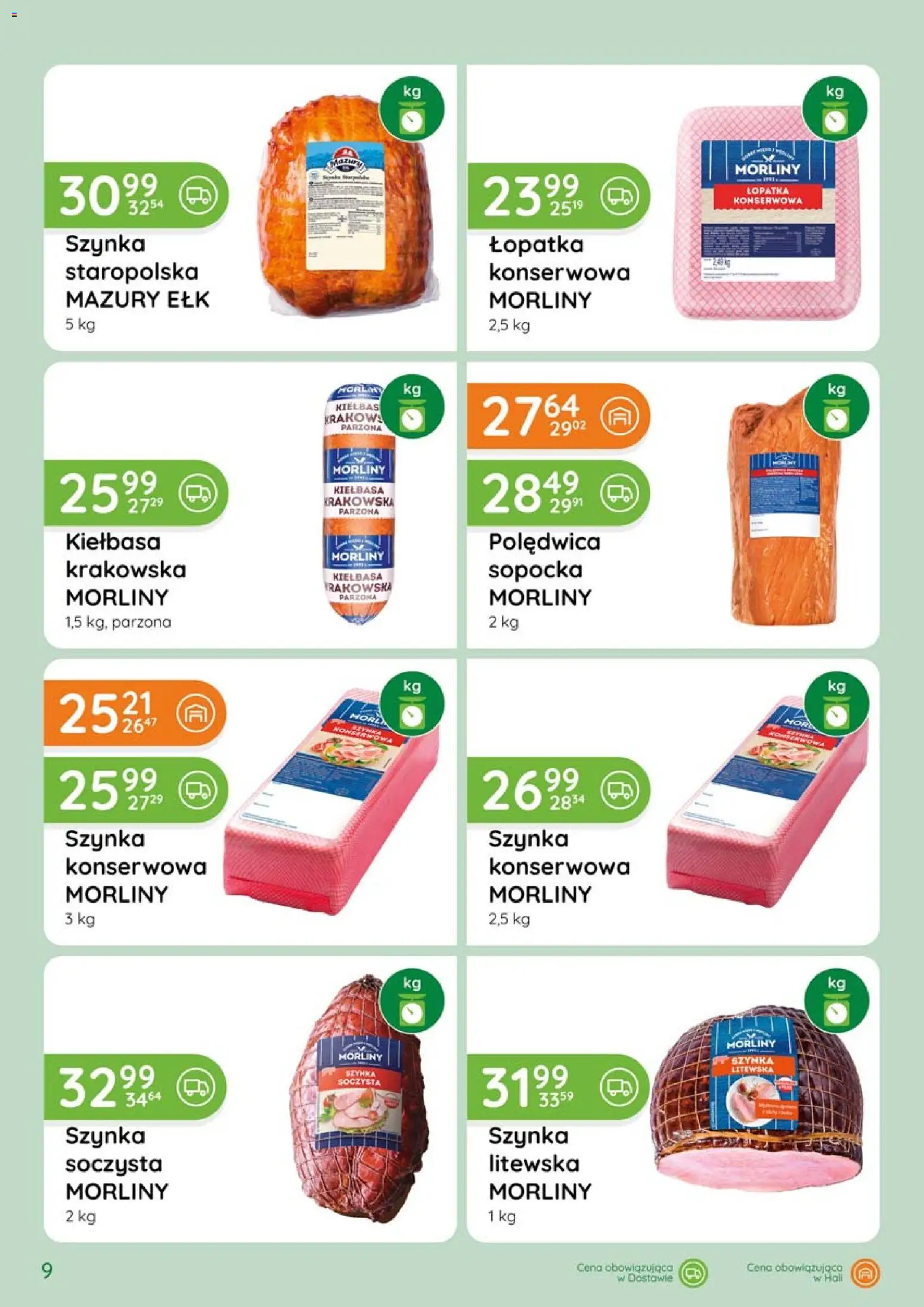 Eurocash gazetka - Katalog Wędlin od 07.05.2026 | Strona: 9 | Produkty: Kiełbasa, Szynka, Kiełbasa krakowska