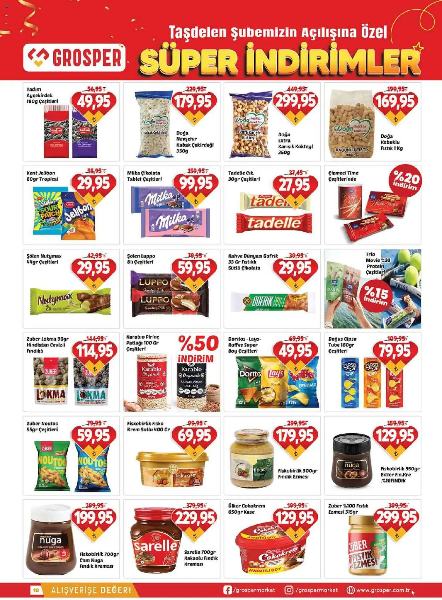 Grosper Katalog - 02 Eylül 2026 tarihinden itibaren geçerlidir | Sayfa: 10 | Ürünler: Kaşe, Kabak, Çikolata, Matcha