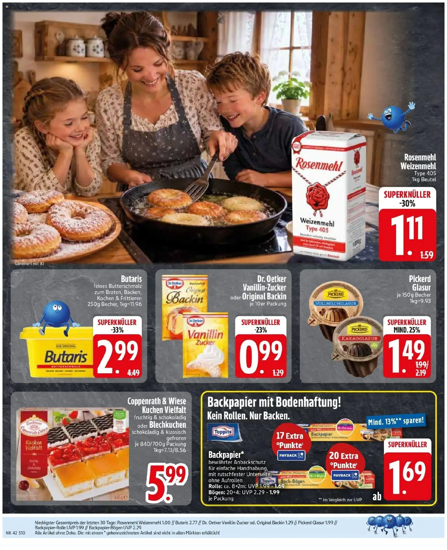 Edeka Prospekt Waldmünchen (ab 12.10.2026) » Angebote Online | Seite: 12 | Produkte: Butterschmalz, Weizenmehl, Zucker, Kuchen