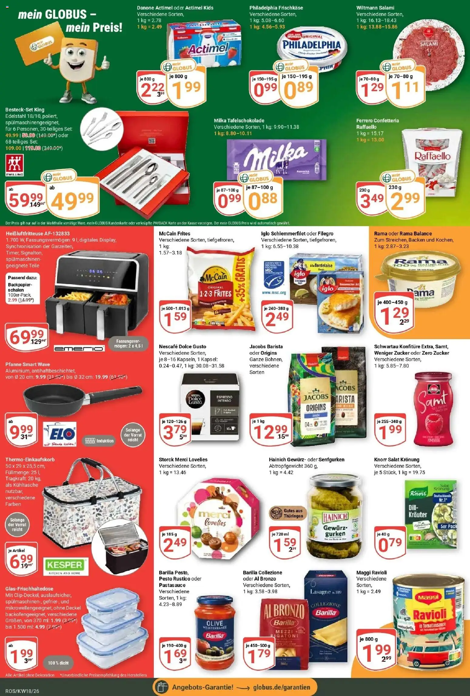 Globus Prospekt Lambrechtshagen	 – gültig ab 27.04.2026 | Seite: 4 | Produkte: Raffaello, Barilla, Zucker, Iglo schlemmerfilet
