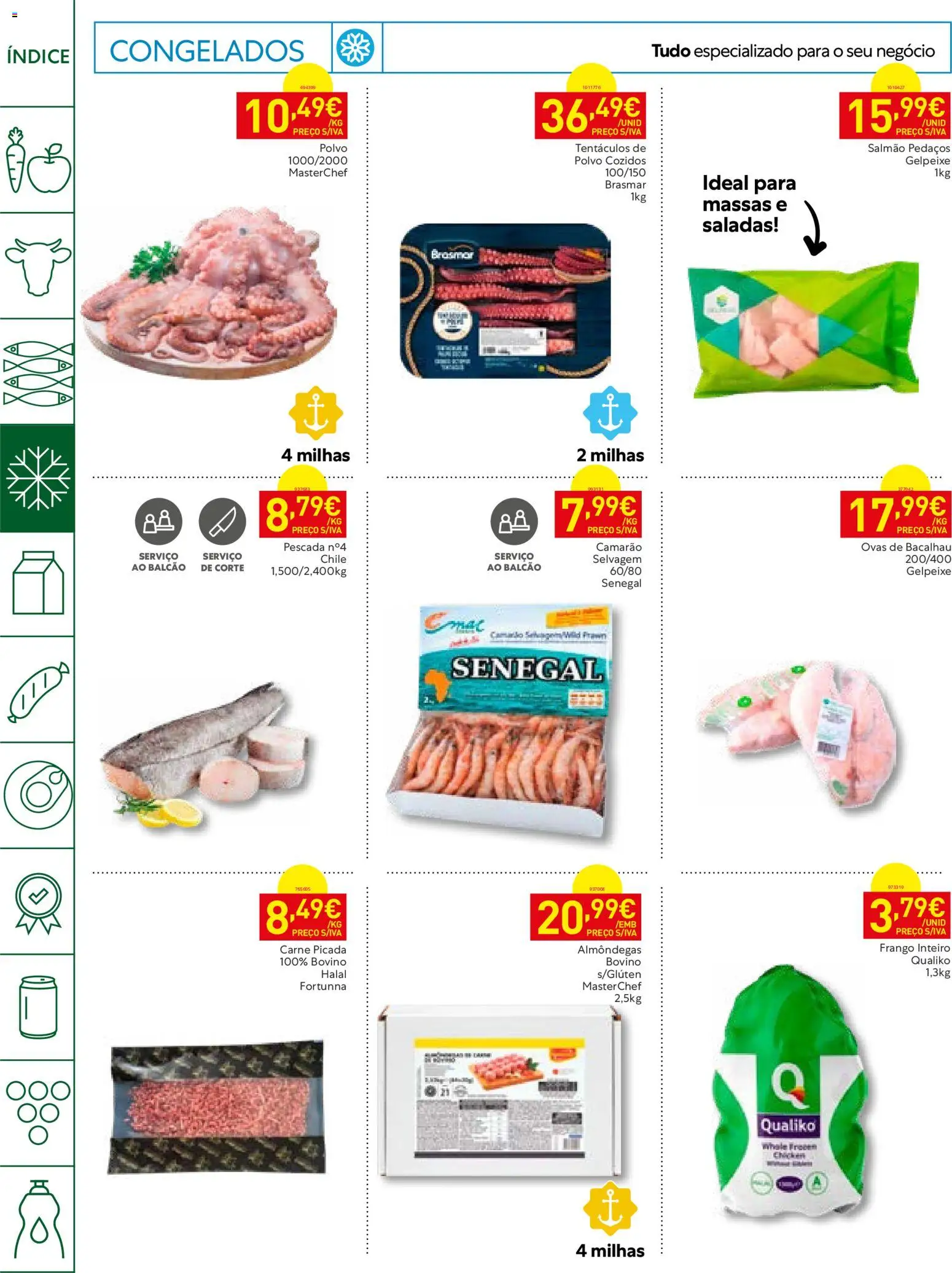 Recheio folheto Horeca │ válido de 06/10/2026 | Página: 10 | Produtos: Frango, Pescada, Polvo, Salmão