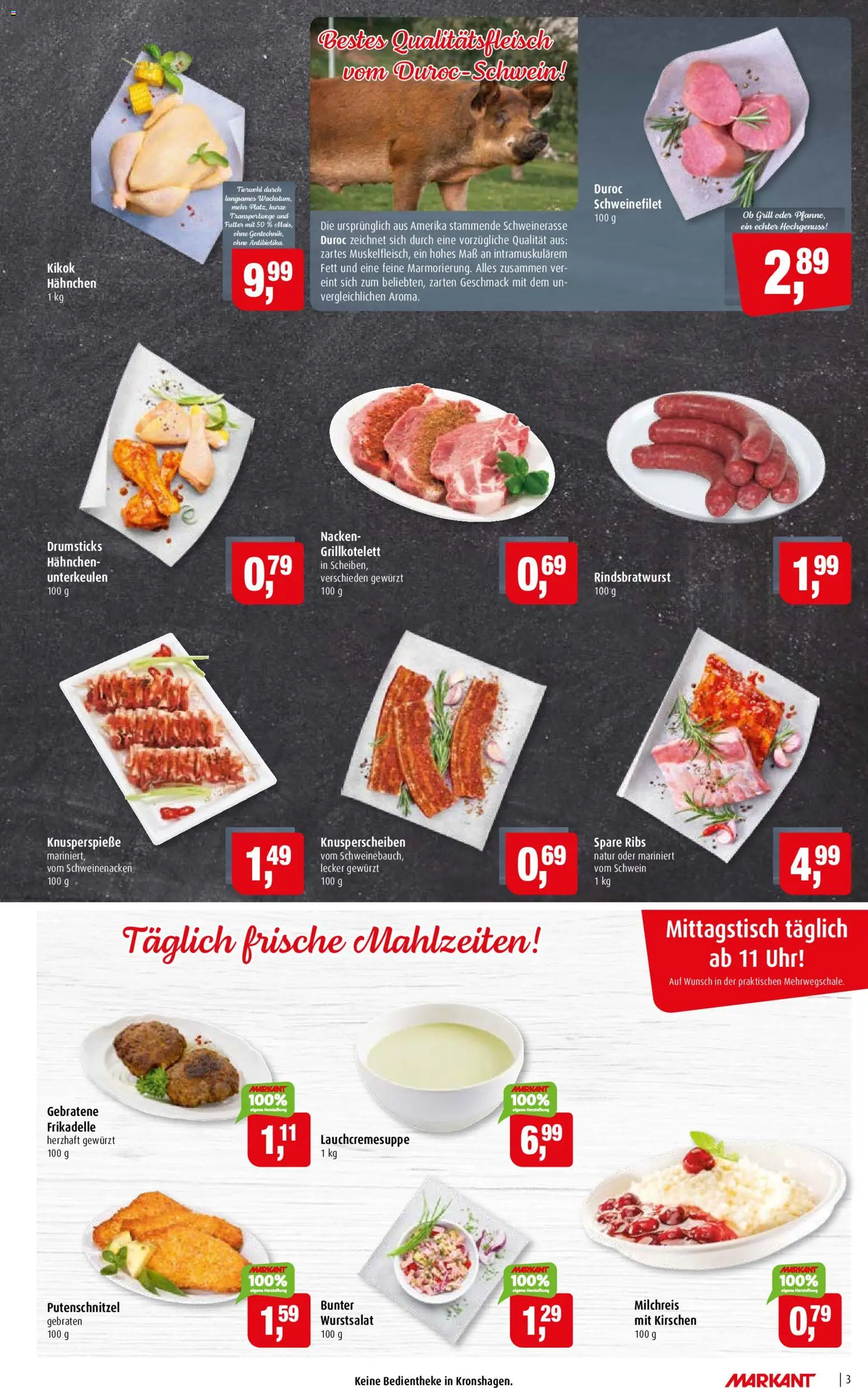 Markant Prospekt – gültig ab 13.07.2026 | Seite: 3 | Produkte: Grill, Spare ribs, Schweinenacken, Kirschen