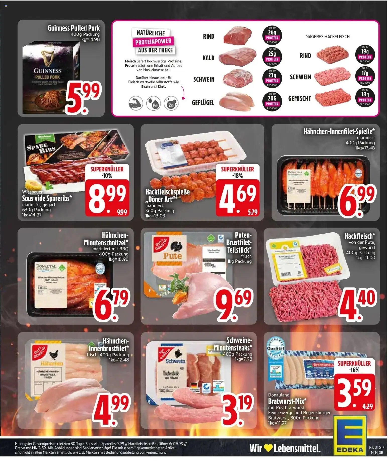 Edeka prospekt München – gültig ab 27.07.2026 | Seite: 19 | Produkte: Hahnchen, Theke, Fleisch, Hackfleisch