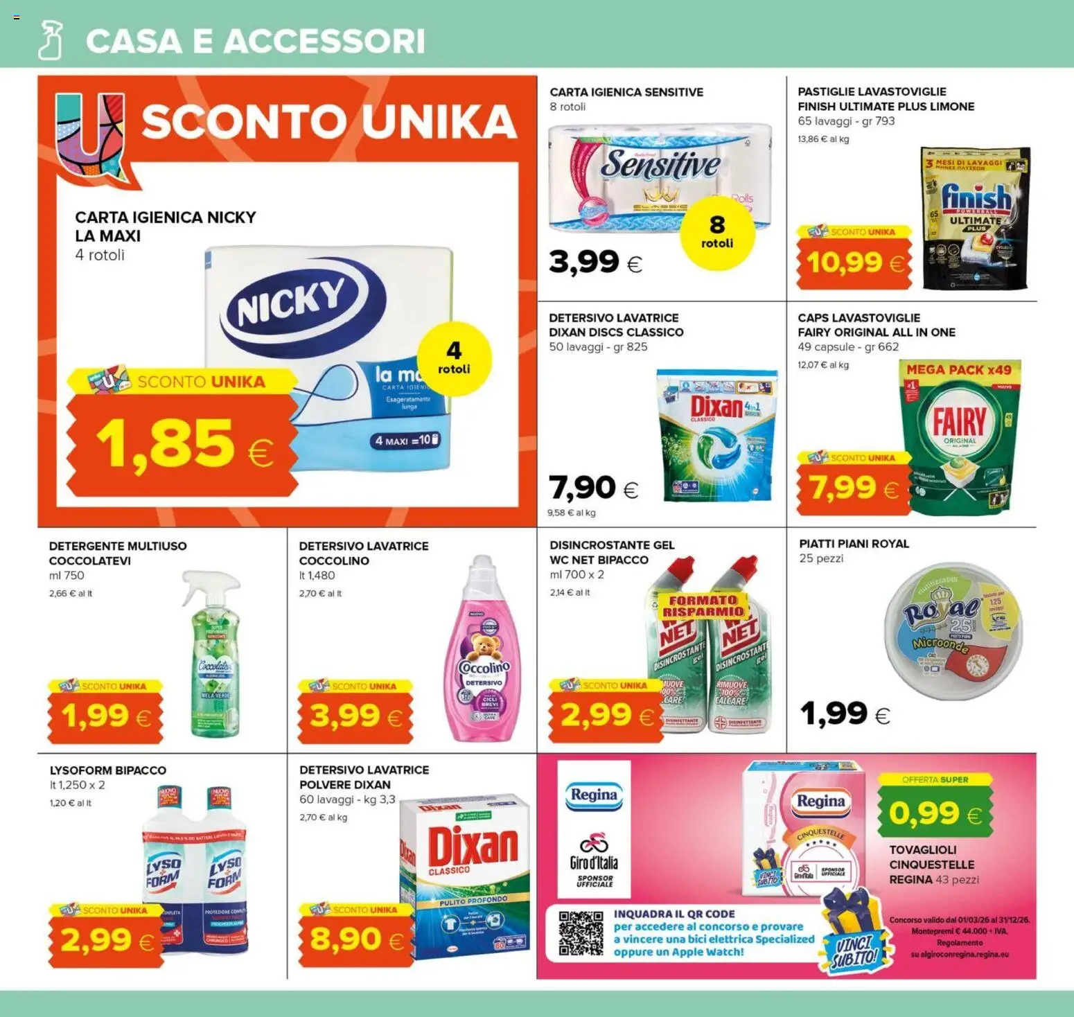 Volantino Oasi del 07.05.2026 | Pagina: 28 | Prodotti: Detergente, Lavatrice, Bici elettrica, WC