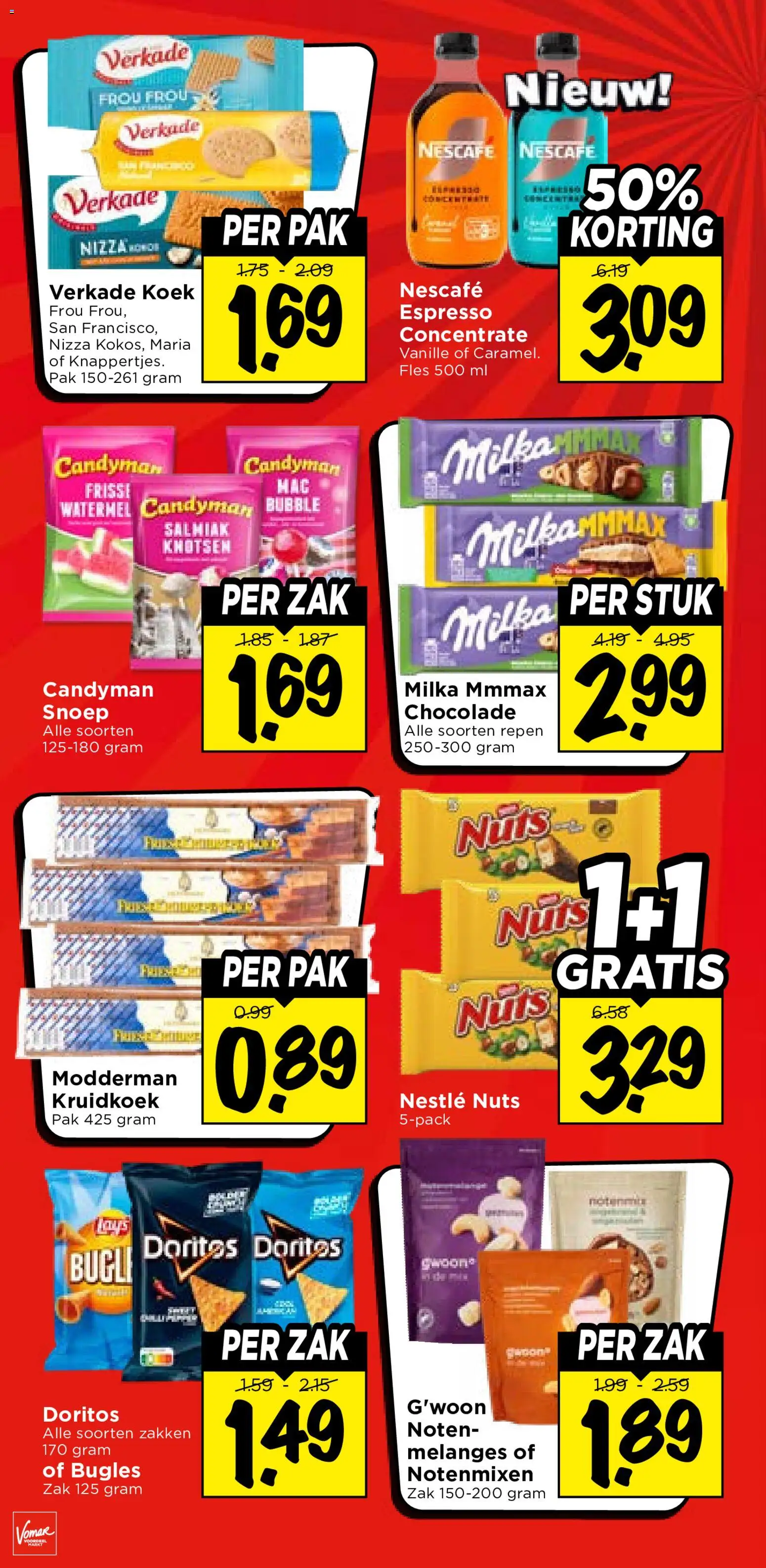 {H1} | Pagina: 23 | Producten: Snoep, Noten, Fles, Nescafe