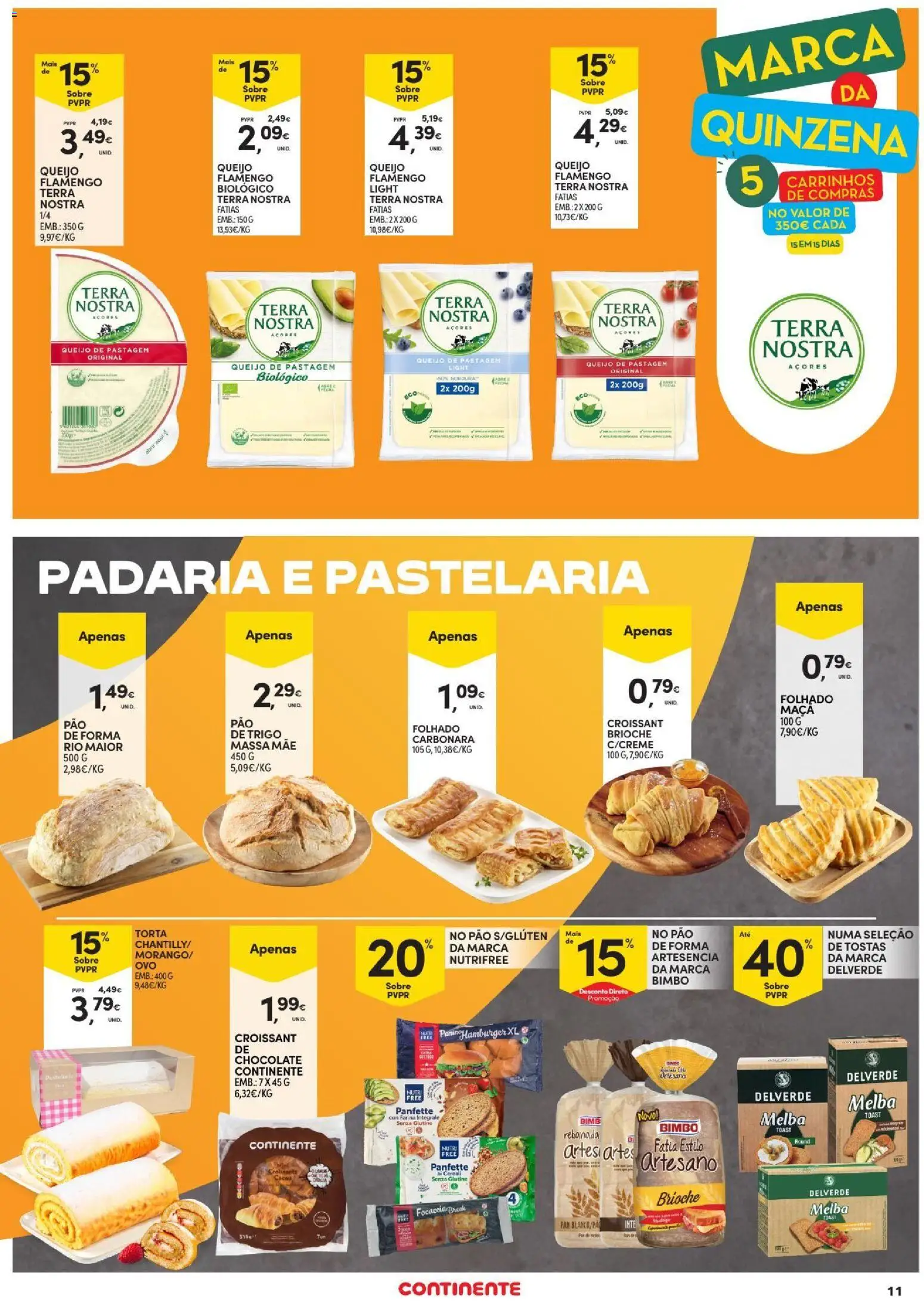 Continente Açores │ válido de 17/09/2026 | Página: 11 | Produtos: Pão de forma, Croissant, Brioche, Pão