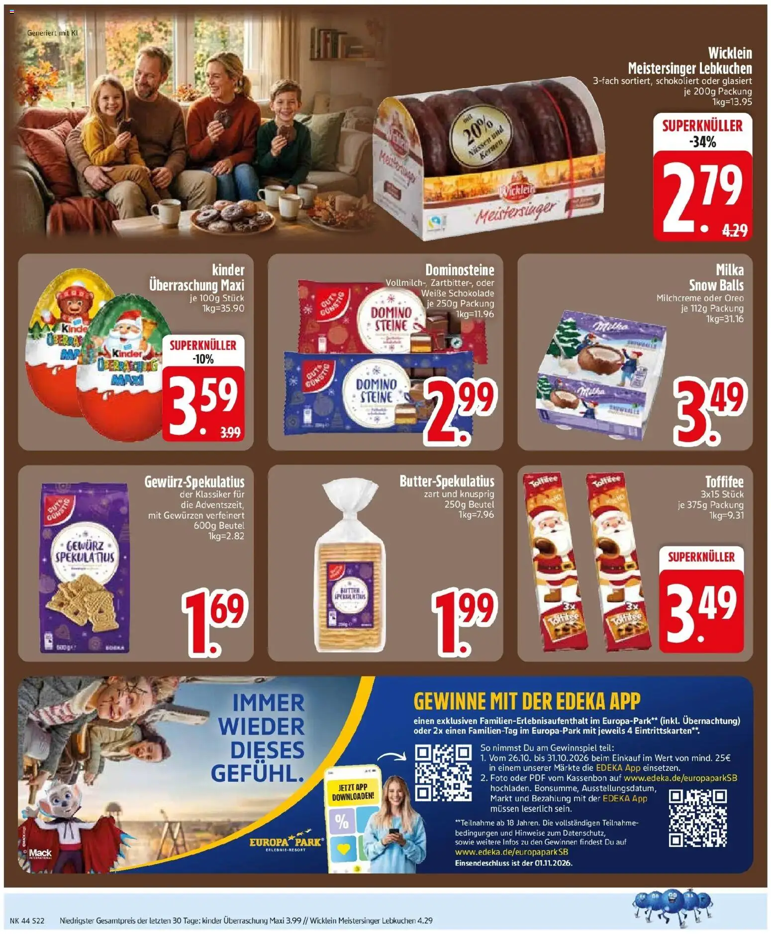Edeka Prospekt Bergatreute (ab 26.10.2026) » Angebote Online | Seite: 24 | Produkte: Schokolade, Milka, Toffifee