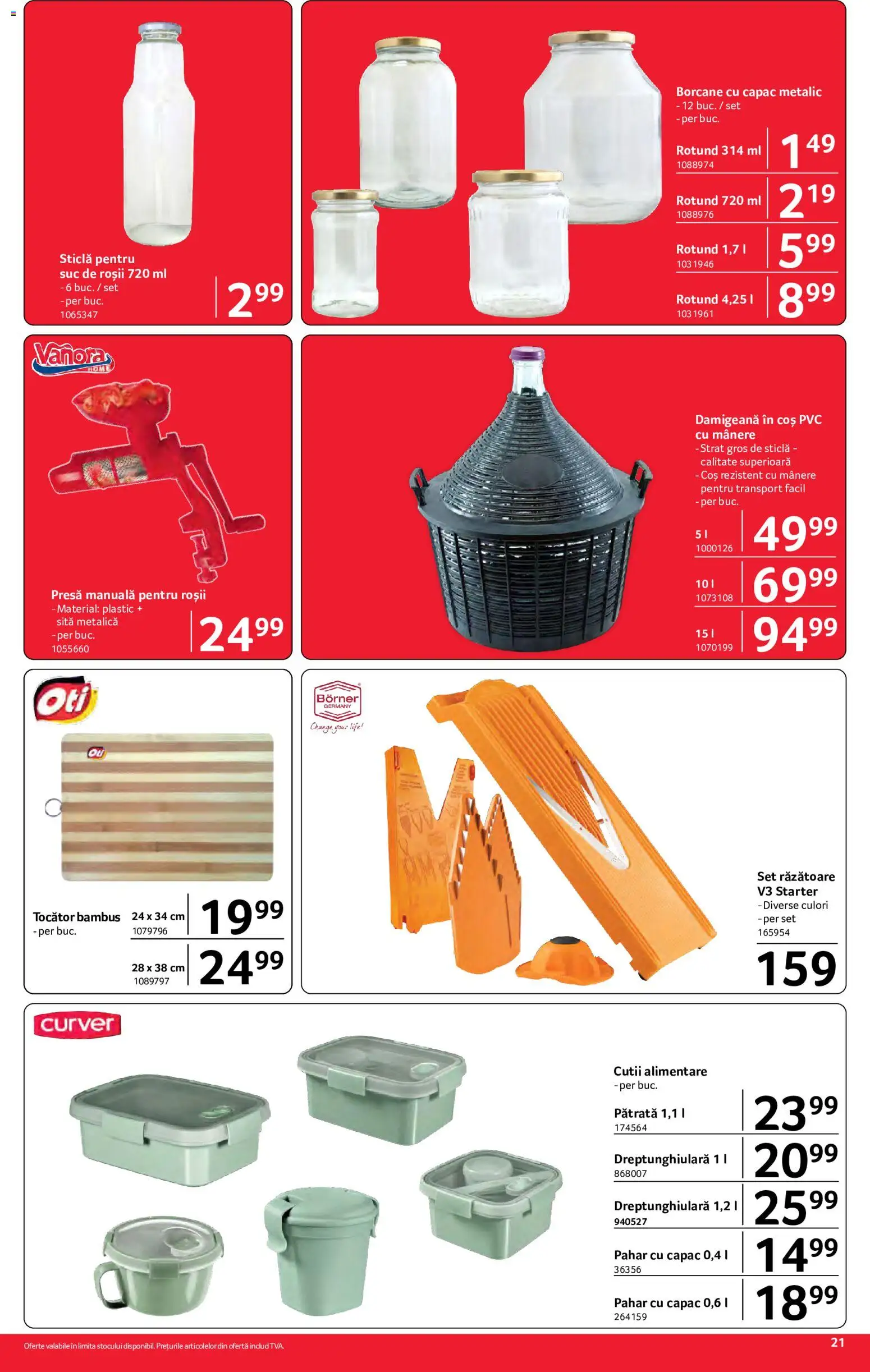 Noul catalog Selgros – valabil de la 26.06.2026 | Pagină: 21 | Produse: Răzătoare, Tocător, Suc, Roșii