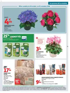 Auchan - Prévisualisation de COMPOSITION FLEURS ARTIFICIELLES, Composition fleurs artificielles, 0.20 cm valide à partir de 06/10/2026 | Page: 51