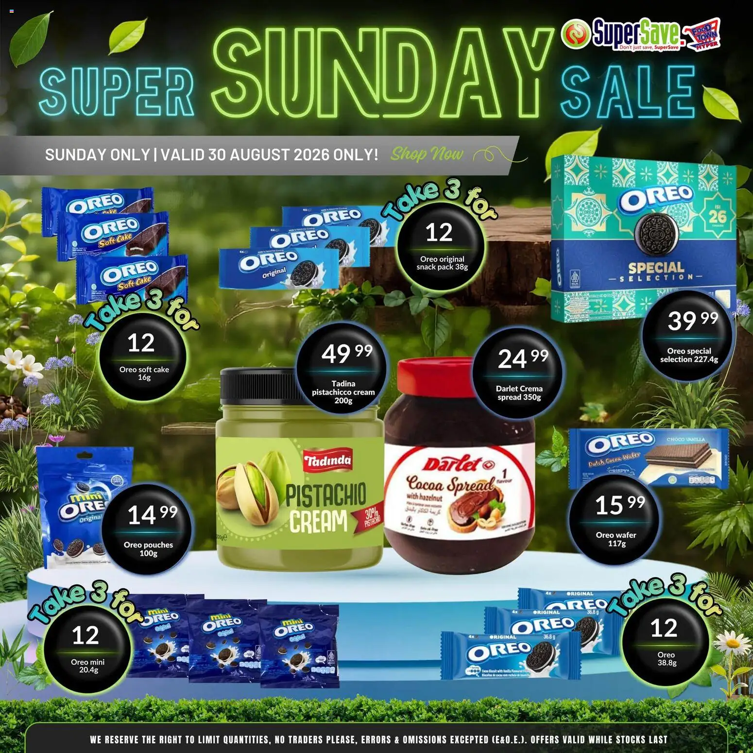 New Super Save catalogue – valid from 30/08/2026 | Page: 8 | Products: Cake, Vanilla, Spread, Oreo