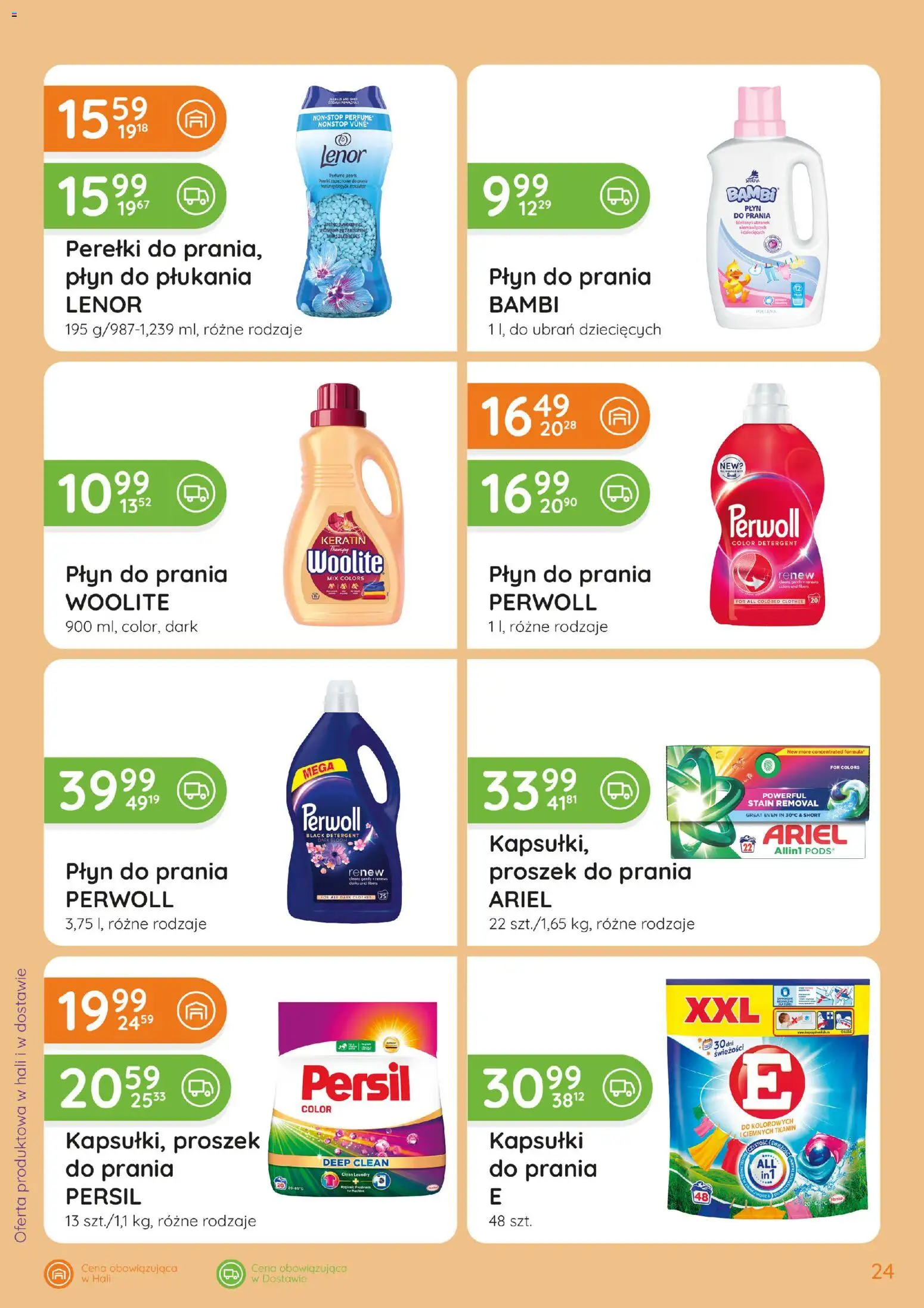 Eurocash gazetka - Katalog Chemiczny od 01.10.2026 | Strona: 24 | Produkty: Płyn do płukania, Proszek, Ariel, Proszek do prania