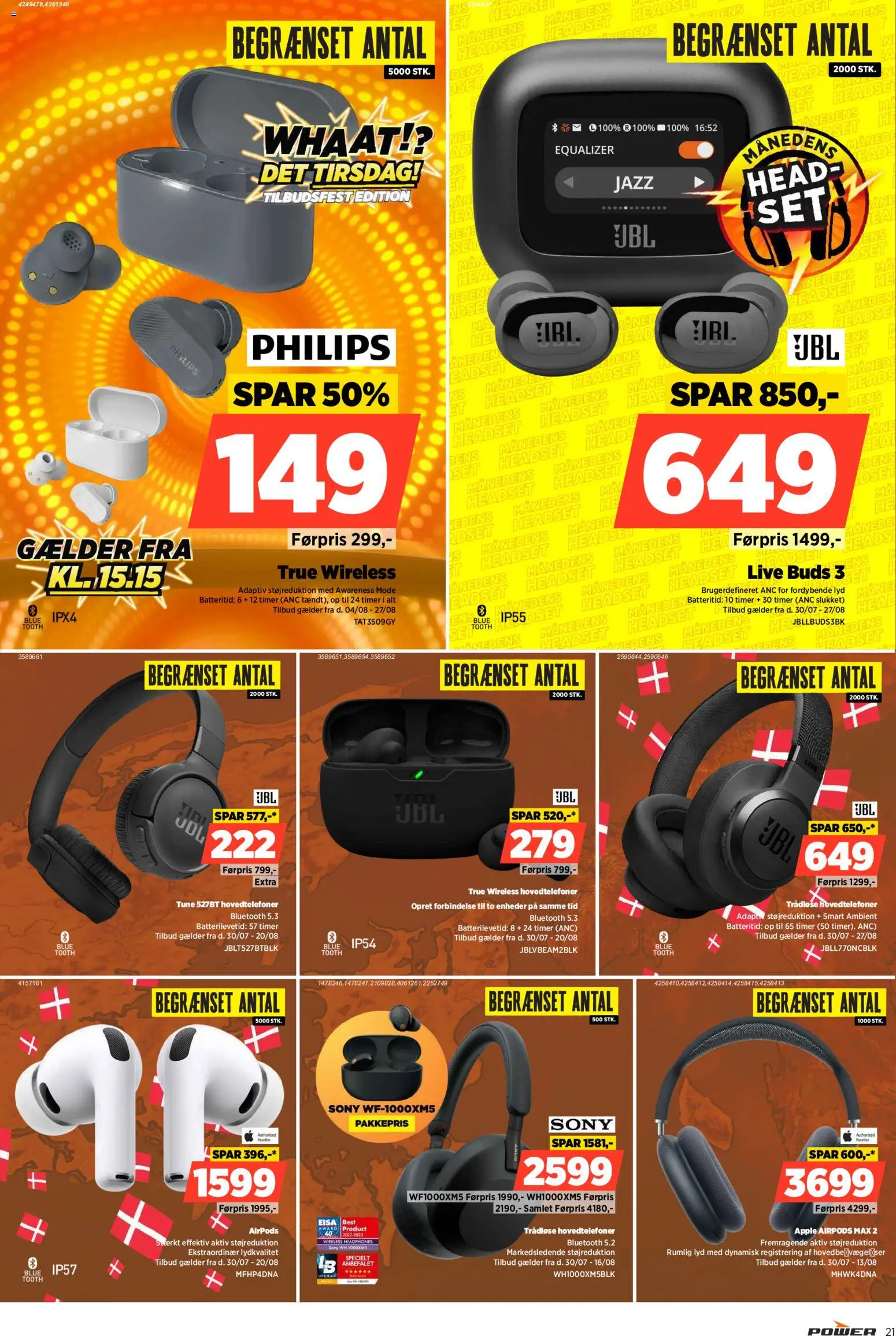 Power tilbudsavis – gyldig fra 30/07/2026 | Side: 21 | Produkter: Airpods, Lyd, Hovedtelefoner