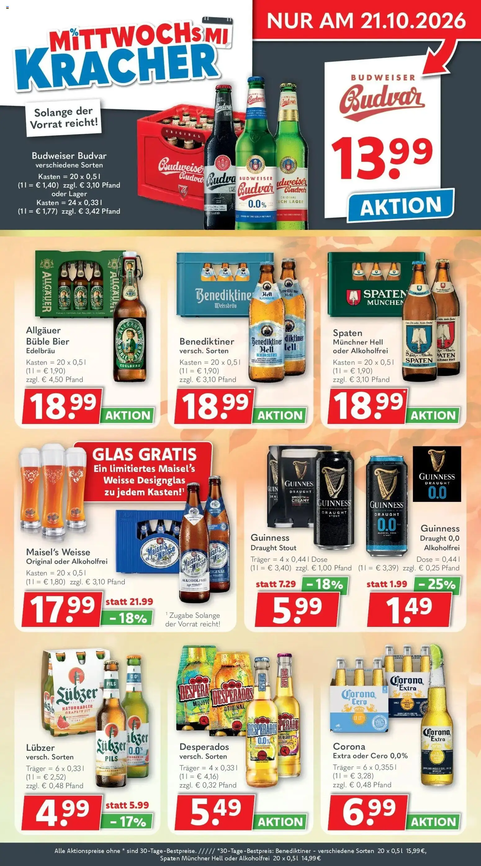Getränkeland Prospekt Neustrelitz (ab 12.10.2026) zum Blättern | Seite: 3 | Produkte: Bier, Grapefruit, Budweiser, Lubzer