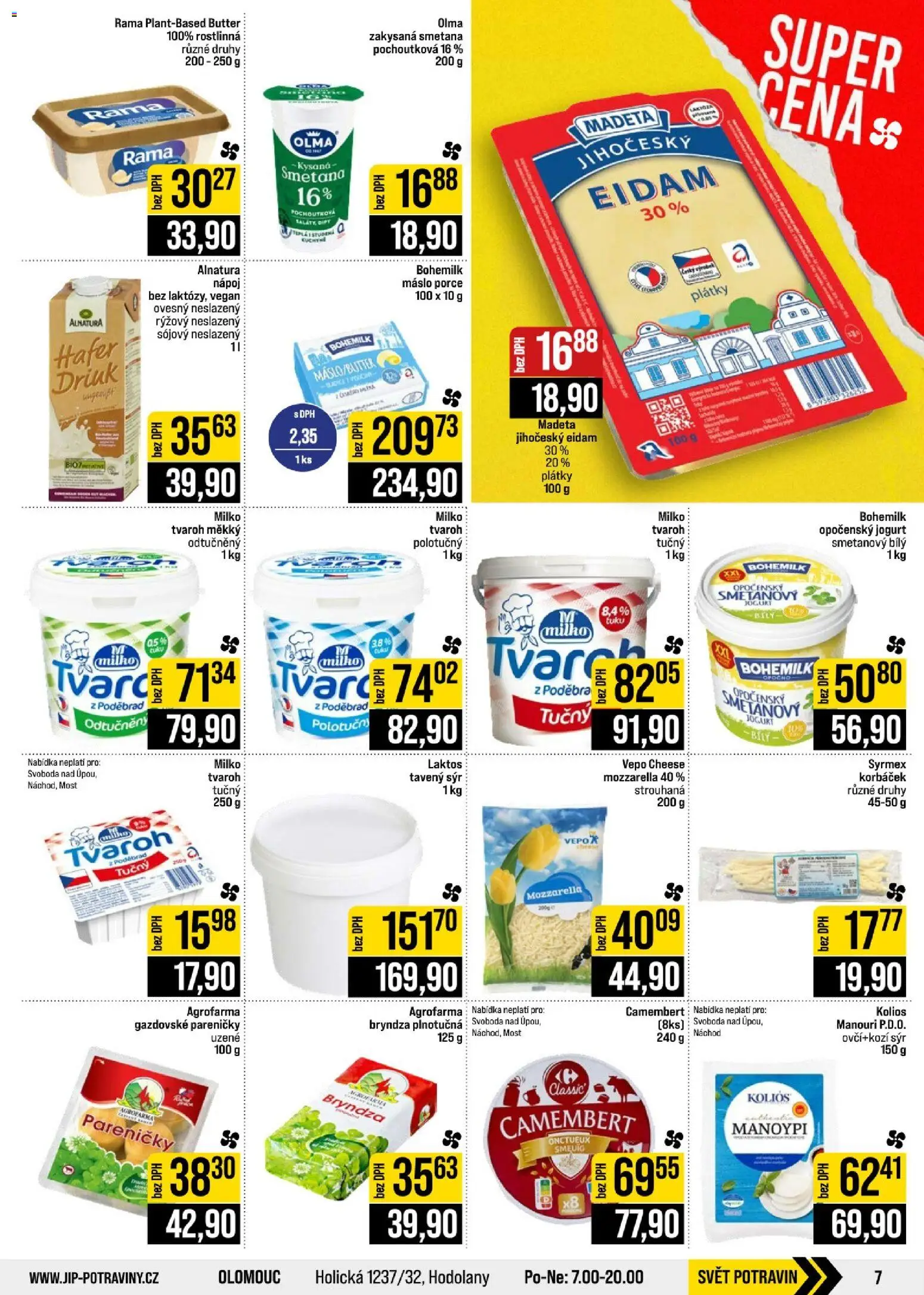 Jip leták - Cash & Carry od 19.08.2026 | Strana: 7 | Produkty: Vegan máslo, Eidam, Mozzarella, Camembert