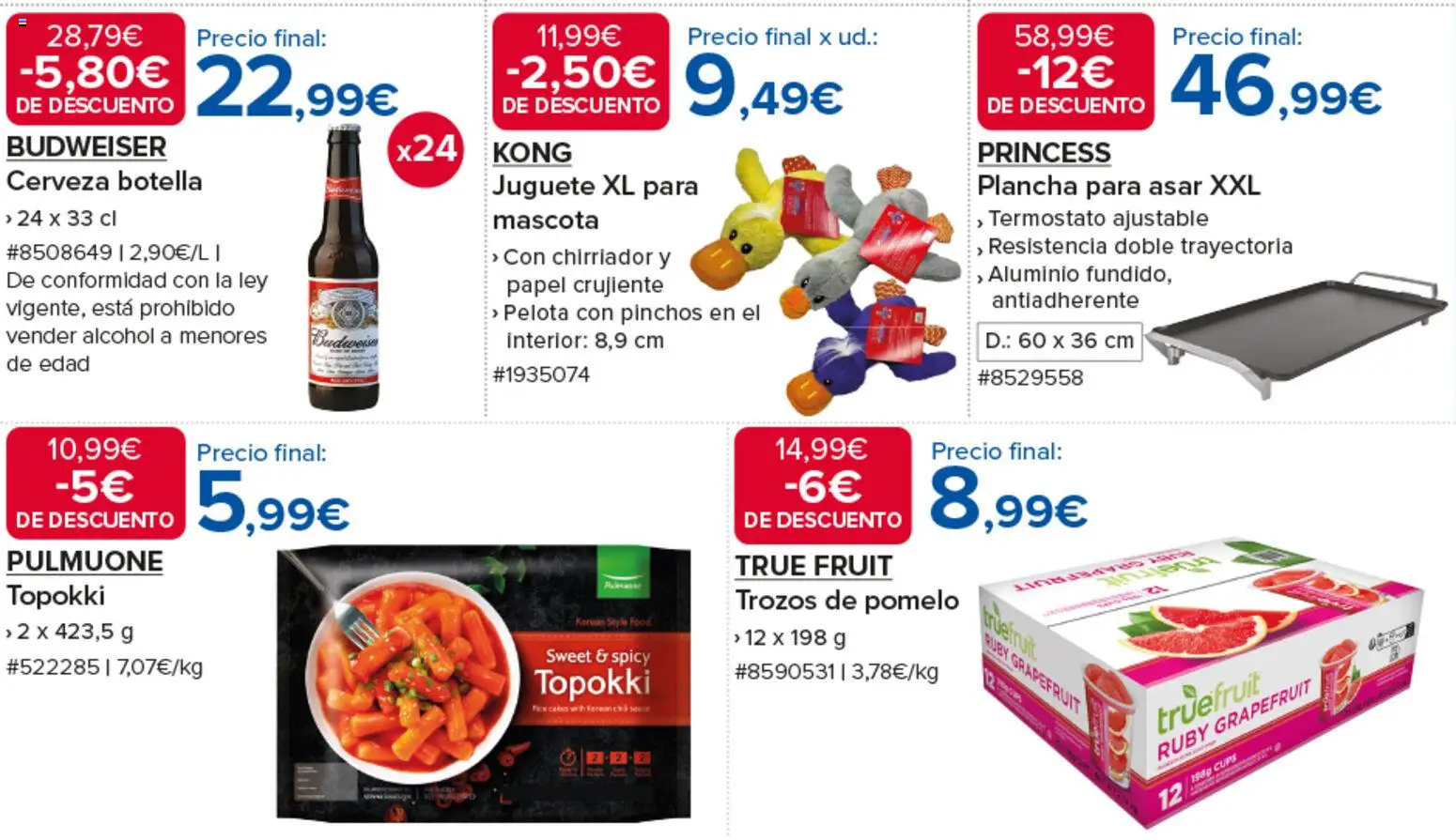 Costco 4 días de descuentos │ válido desde el 24/09/2026 | Página: 3 | Productos: Cerveza, Pomelo, Plancha, Alcohol