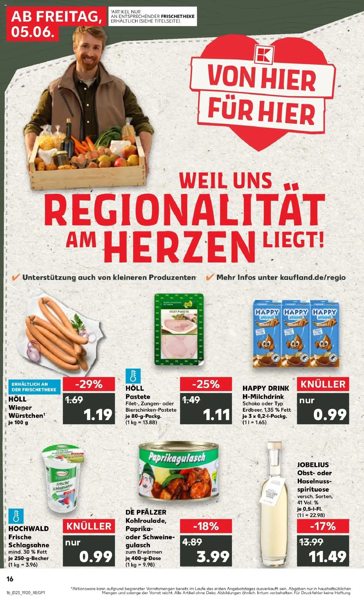 Kaufland Prospekt Hermeskeil – gültig ab 01.06.2026 | Seite: 23 | Produkte: Wiener wurstchen, Schlagsahne, Paprika, Gulasch