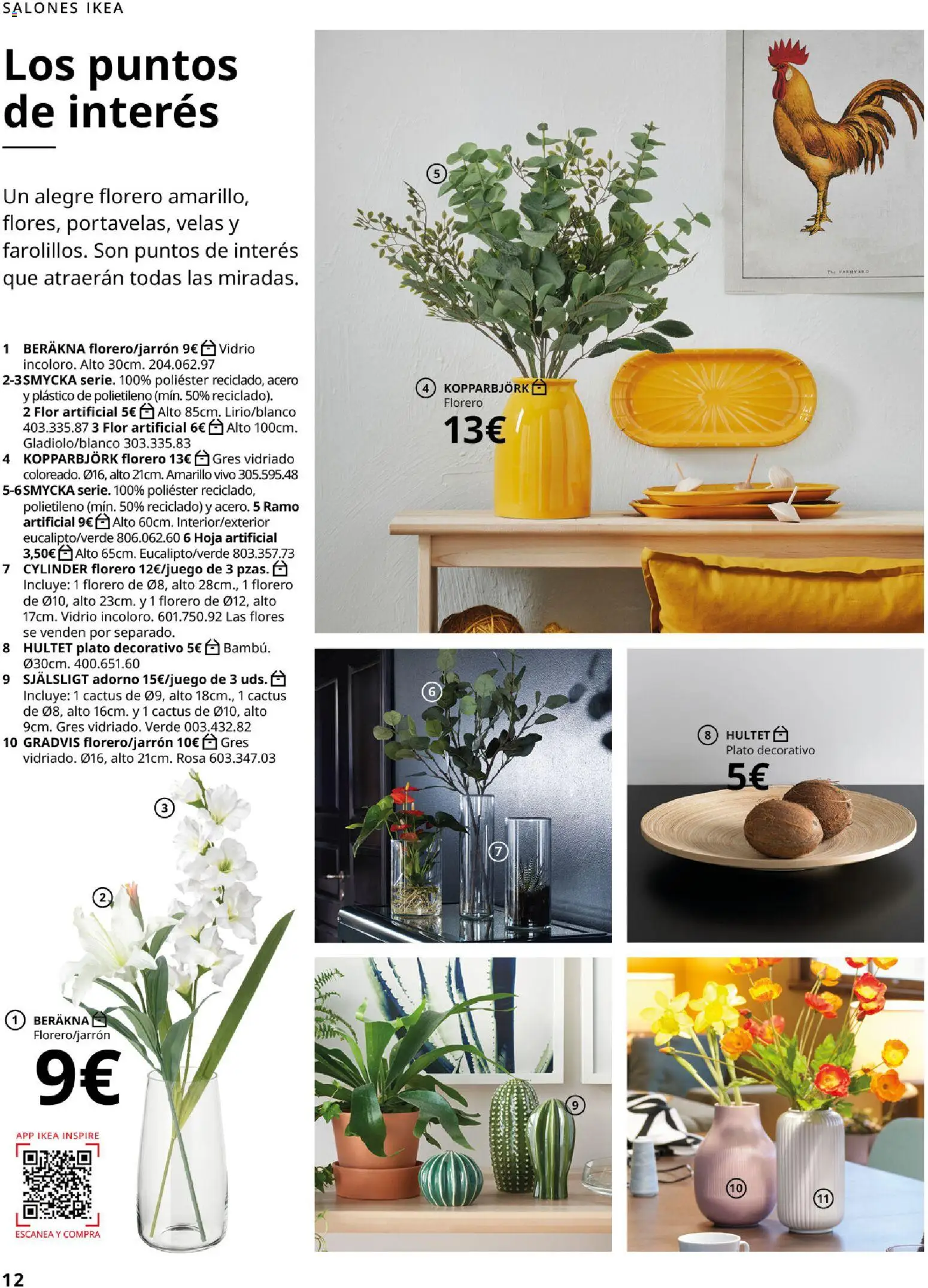 IKEA - Accesorios y decoración │ válido desde el 01/09/2026 | Página: 12 | Productos: Flores, Florero, Velas