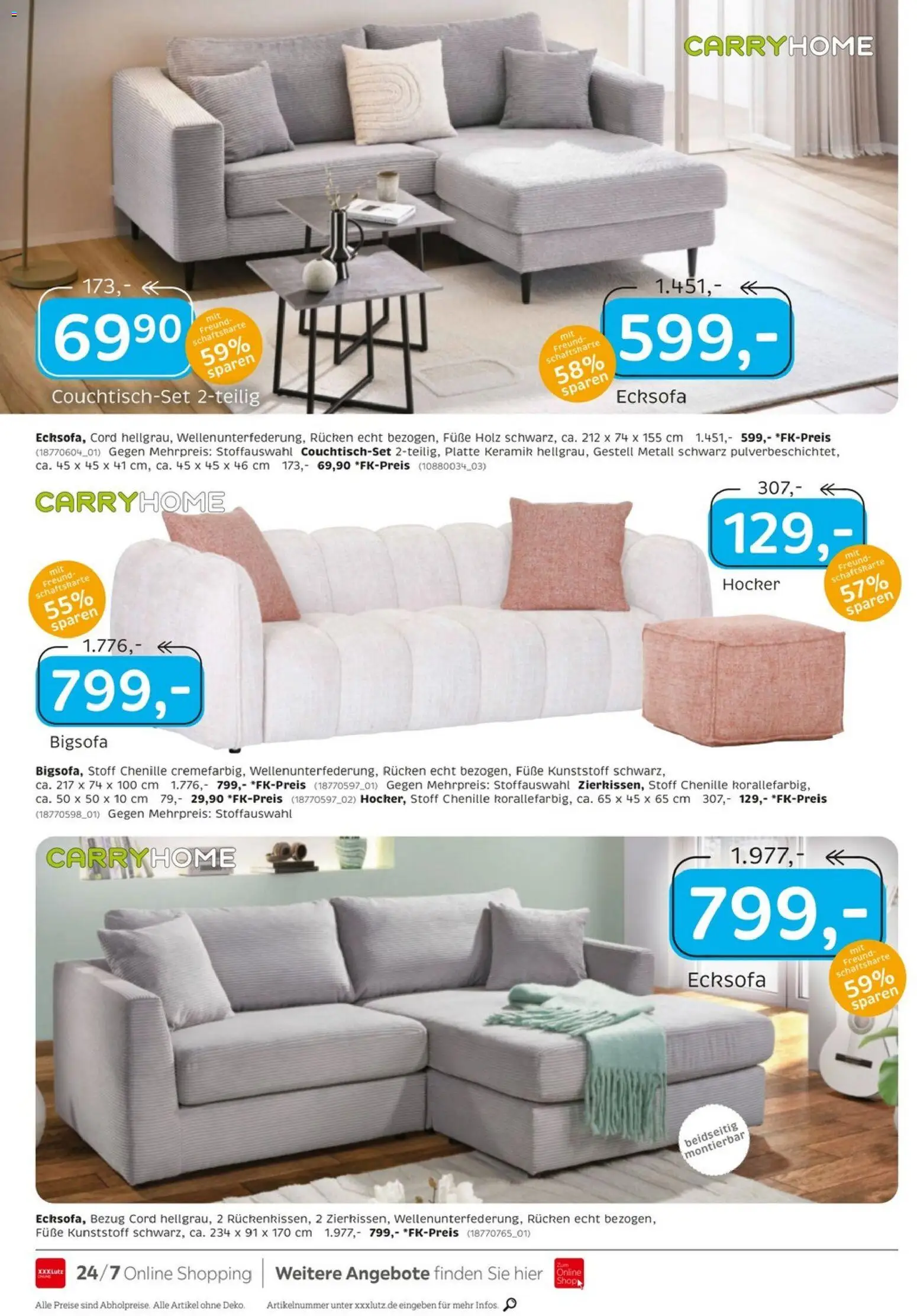 XXXLutz Junges Wohnen – gültig ab 04.07.2026 | Seite: 2 | Produkte: Bigsofa, Hocker, Ecksofa