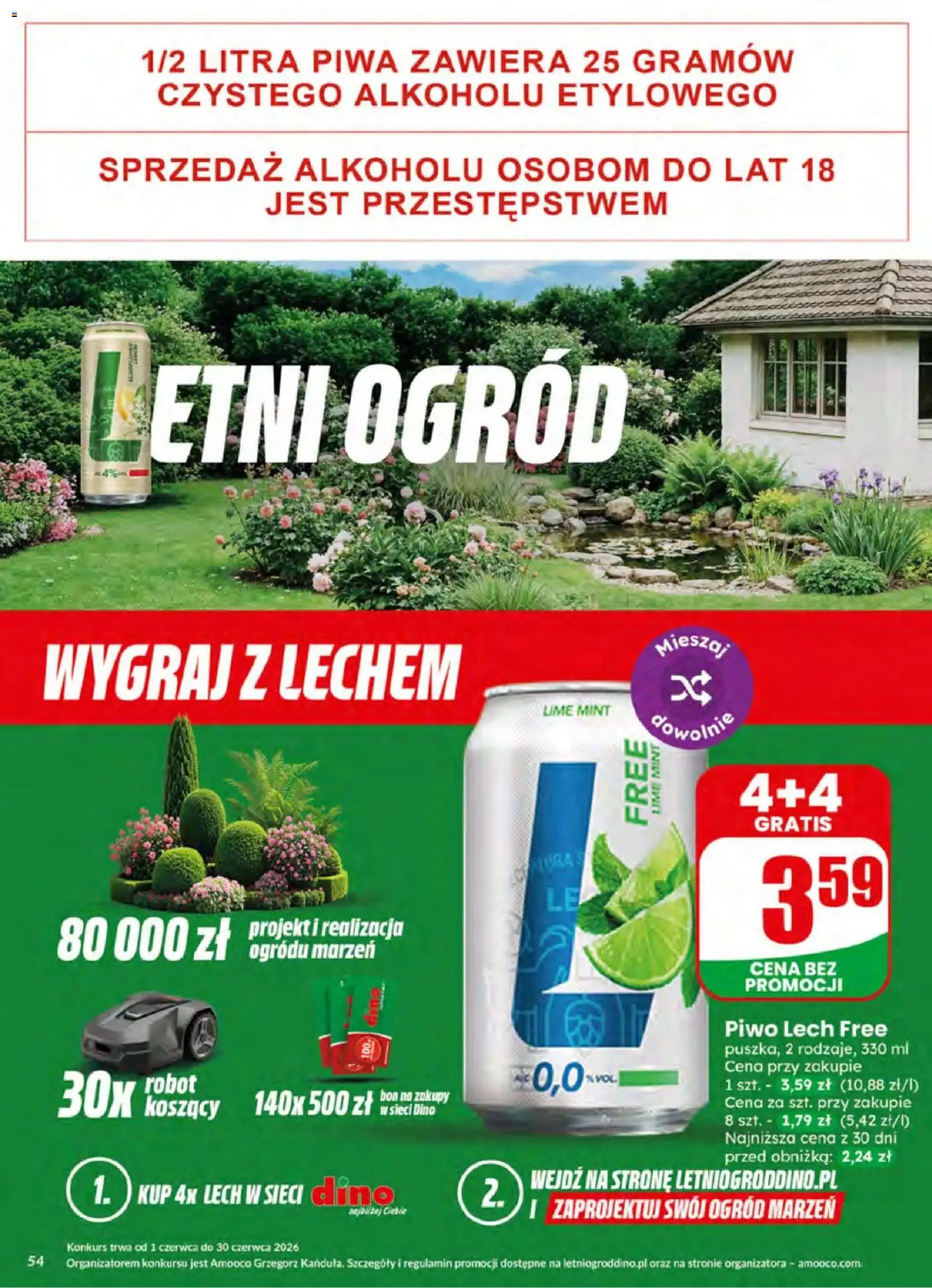 Dino gazetka od 24.06.2026 | Strona: 54 | Produkty: Robot, Piwo