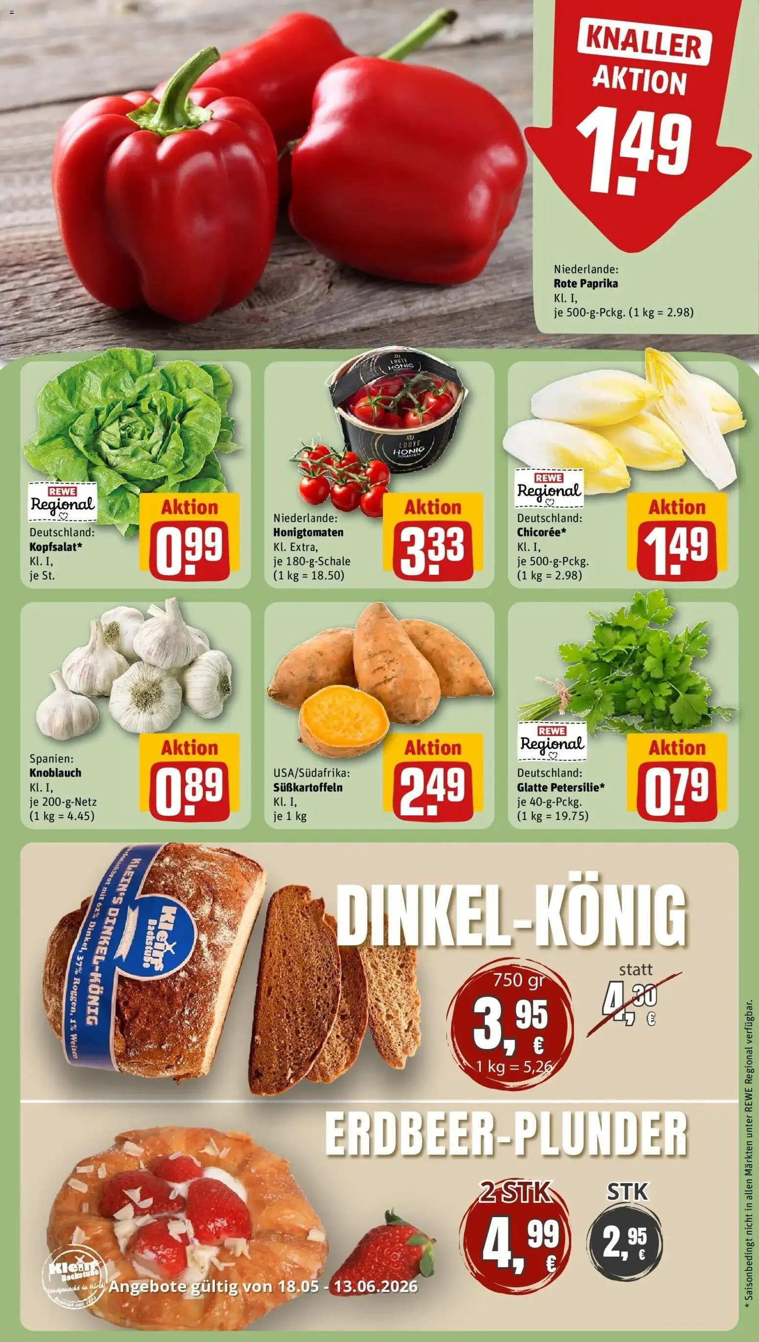 Rewe Prospekt Erftstadt / Lechenich – gültig ab 08.06.2026 | Seite: 7 | Produkte: Paprika, Knoblauch, Petersilie