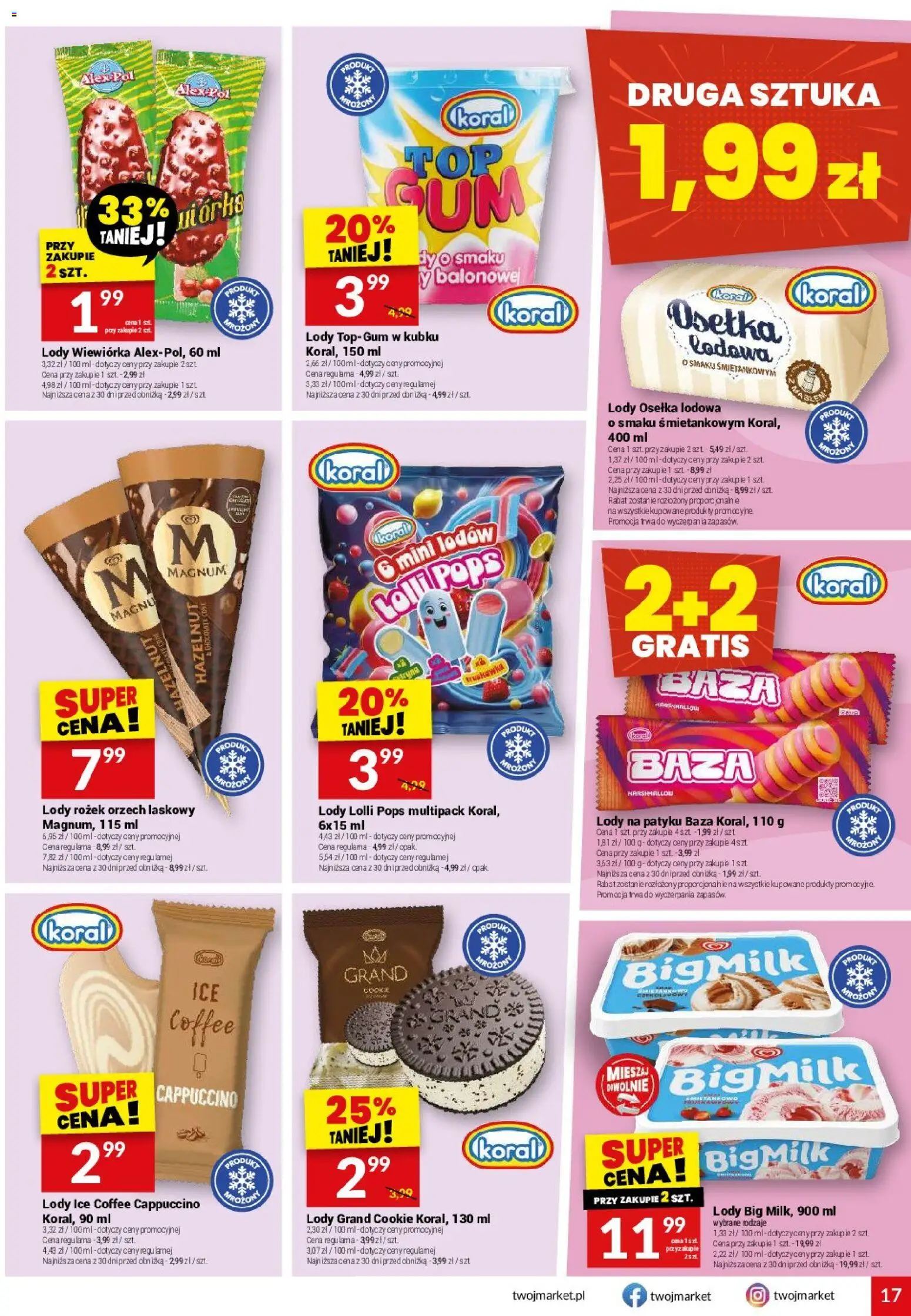 Twój Market gazetka od 01.07.2026 | Strona: 17 | Produkty: Osełka, Por, Lody na patyku, Lody