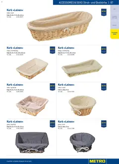 Metro angebote Gastro Non-Food Katalog ab 01.01.2026 gültig | Seite: 87 | Produkte: Korb, Brot