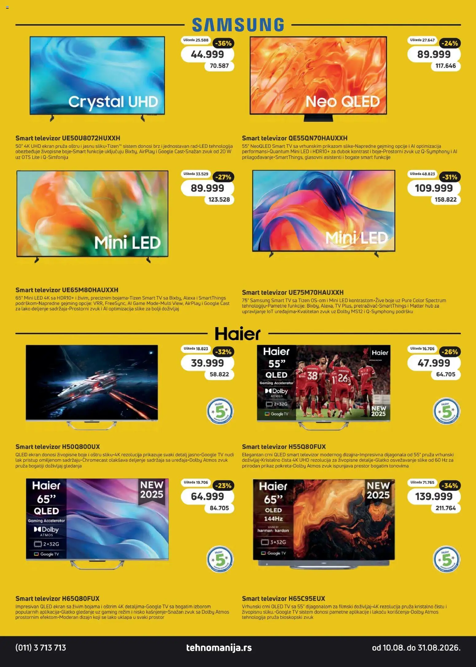 Tehnomanija katalog - važi od 10.08.2026 | Strana: 17 | Proizvode: Smart televizor, Led, Televizor