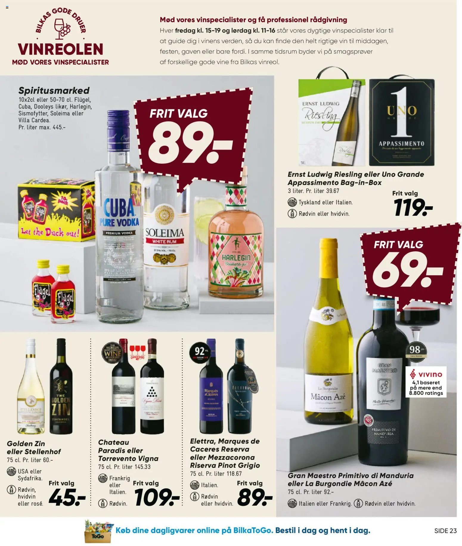 Bilka tilbudsavis – gyldig fra 23/10/2026 | Side: 34 | Produkter: Vin, Hvidvin, Vodka, Ure