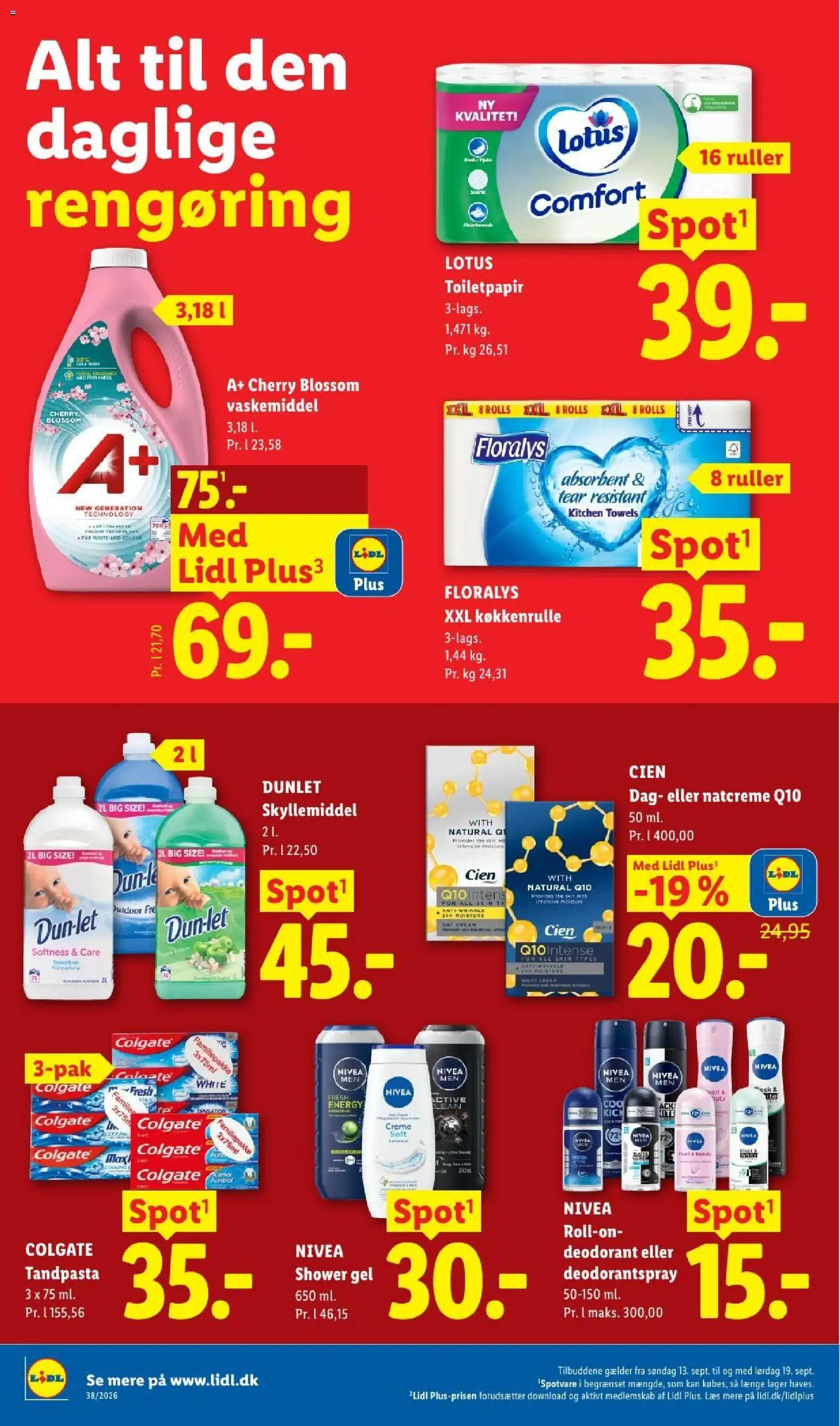 Lidl tilbudsavis – gyldig fra 13/09/2026 | Side: 8 | Produkter: Tandpasta, Skyllemiddel, Toilet, Cherry