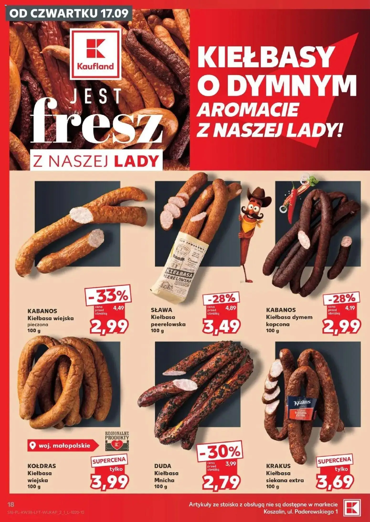 Kaufland gazetka od 17.09.2026 - od jutra PDF | Strona: 18 | Produkty: Kiełbasa, Kabanos