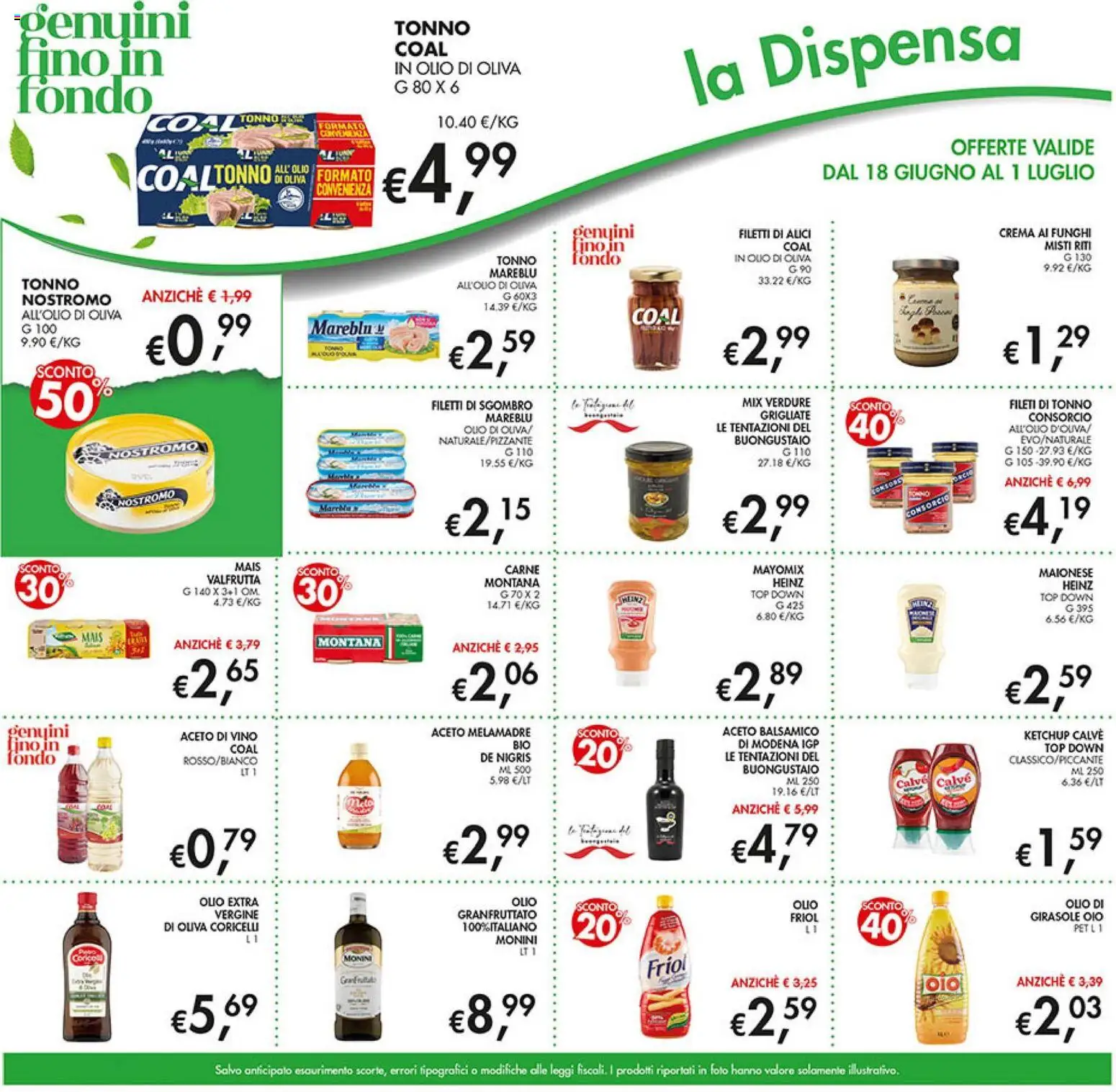 Volantino Coal del 18.06.2026 | Pagina: 21 | Prodotti: Ketchup, Verdure, Top, Funghi