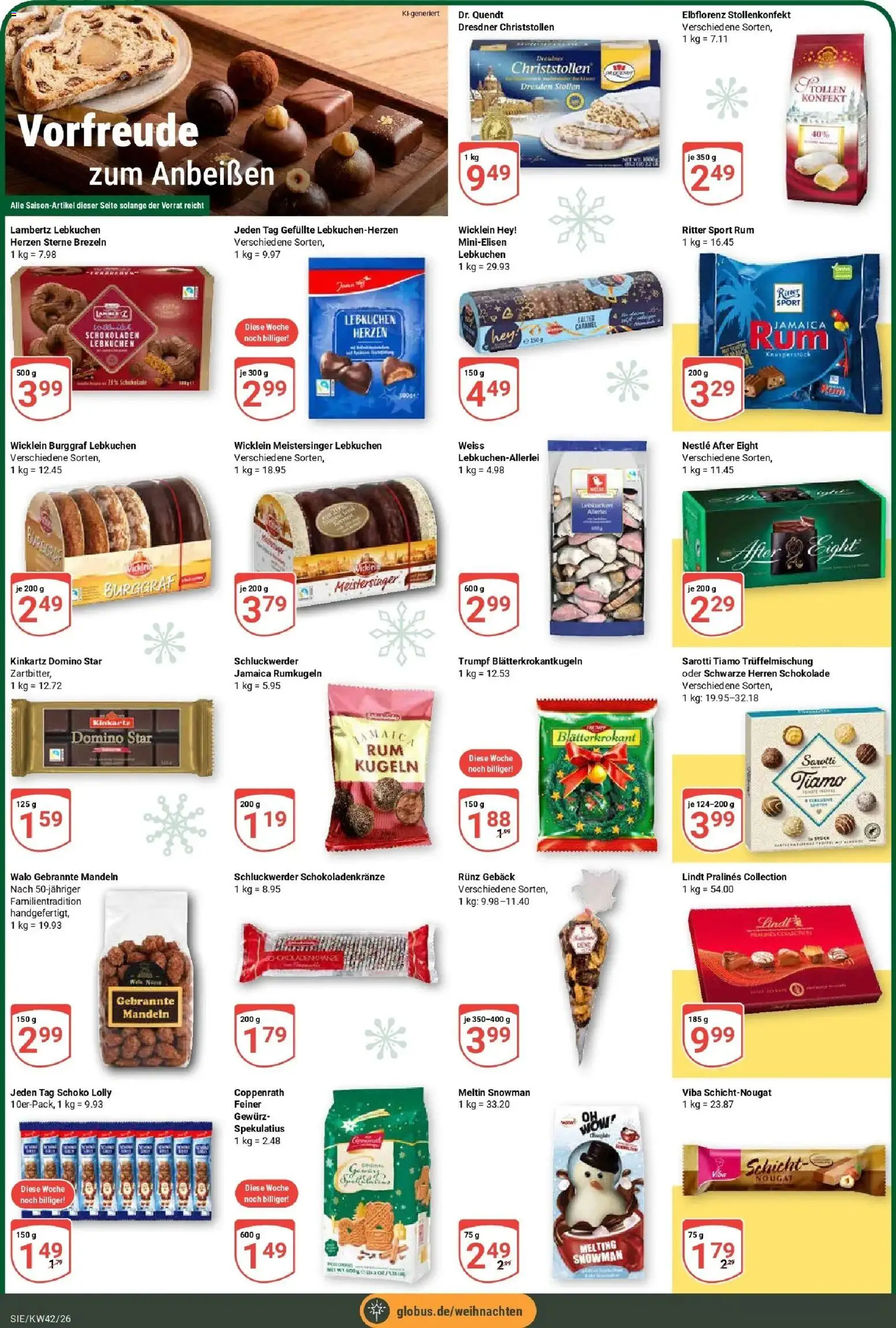 Globus Prospekt Siegen (ab 12.10.2026) » Angebote online | Seite: 6 | Produkte: Schokolade, Ritter sport, Mandeln, Rumkugeln