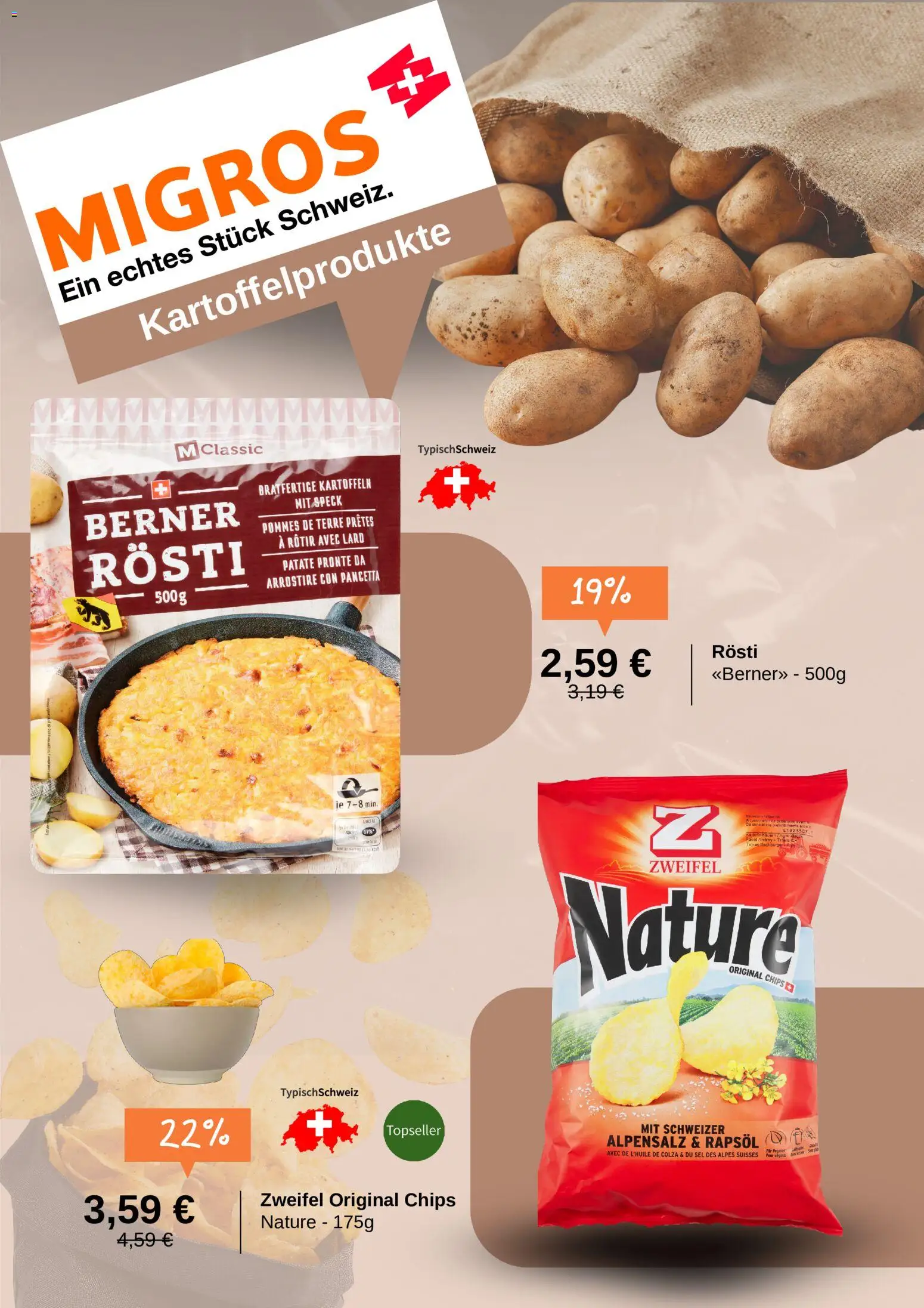 Migros Prospekt 	 – gültig ab 19.05.2026 | Seite: 4 | Produkte: Rapsöl, Pommes, Kartoffeln, Chips