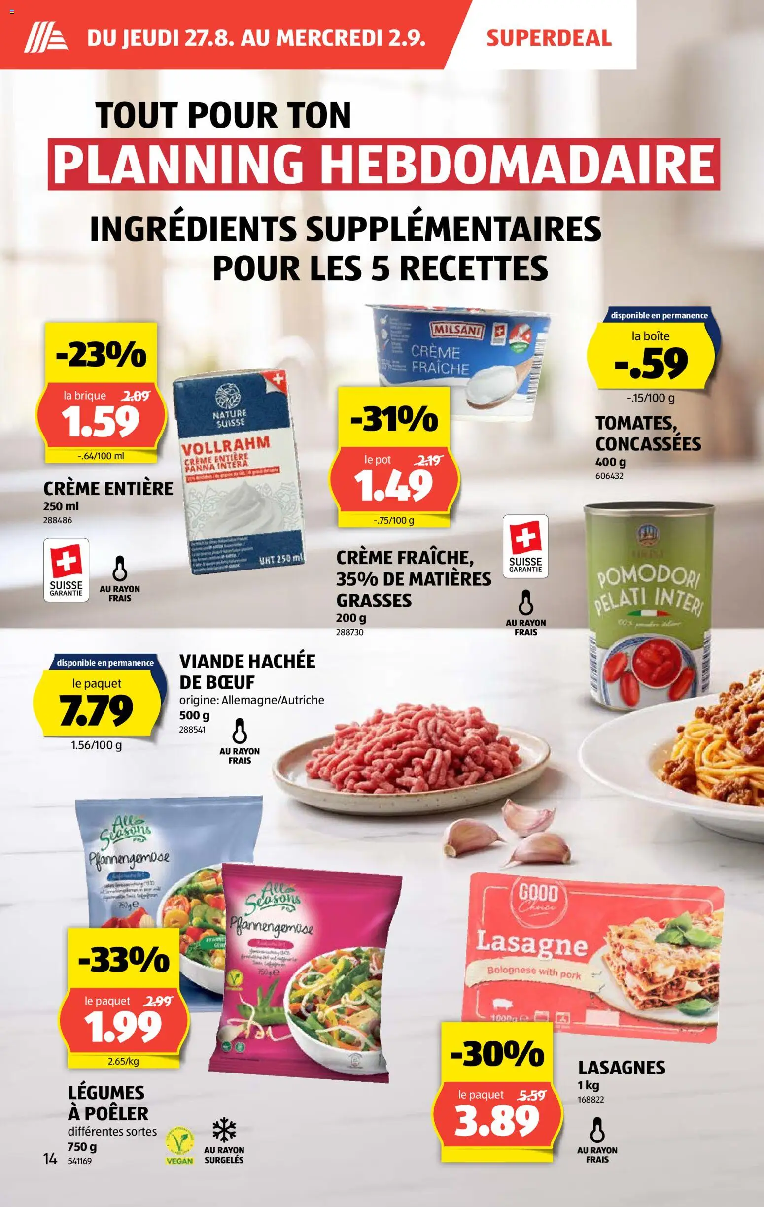 Aldi aktionen FR – gültig ab 27.08.2026 | Seite: 14 | Produkte: Creme