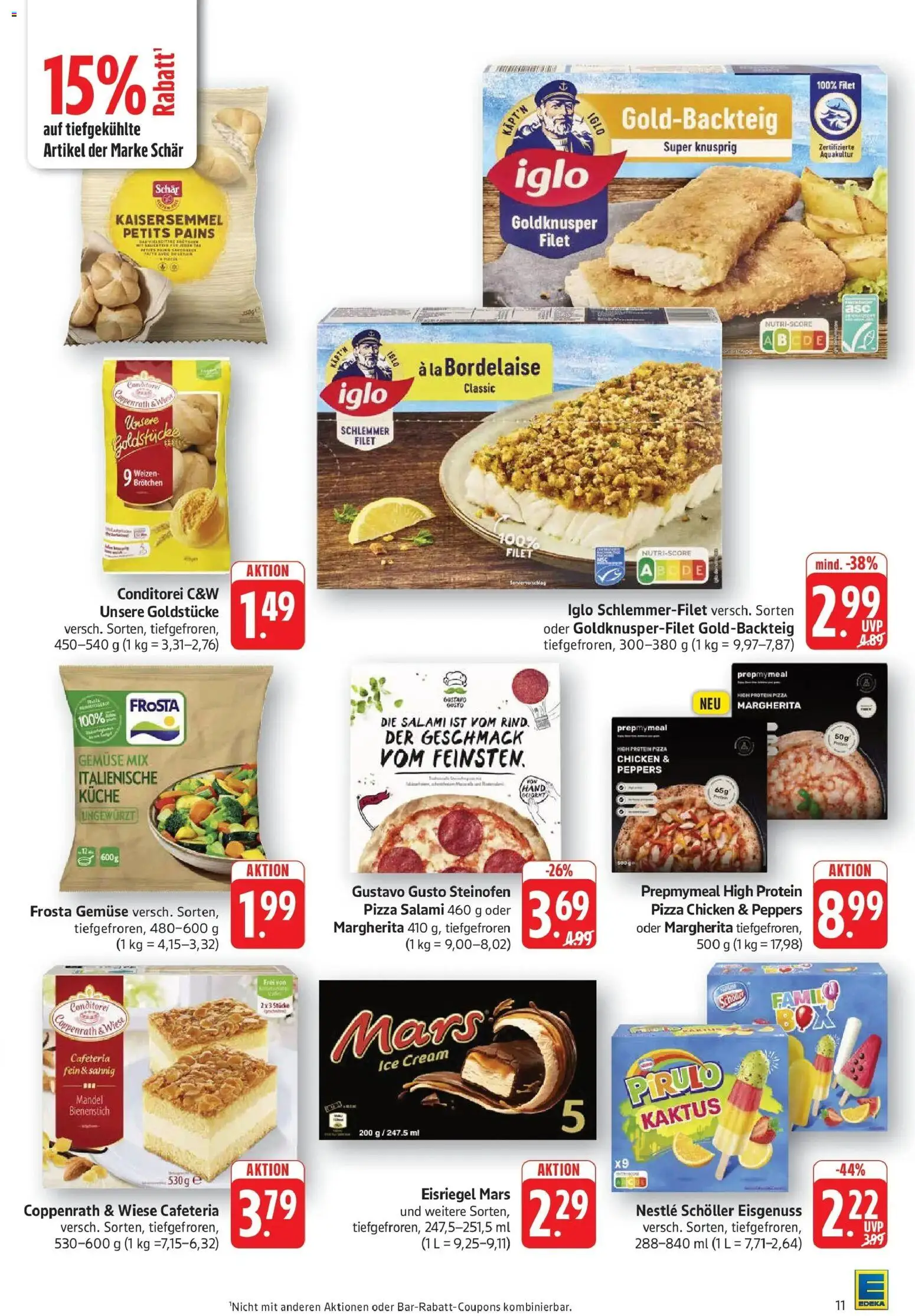 Edeka Prospekt Göppingen (ab 31.08.2026) » Angebote Online | Seite: 11 | Produkte: Gustavo gusto, Iglo, Küche, Gemüse