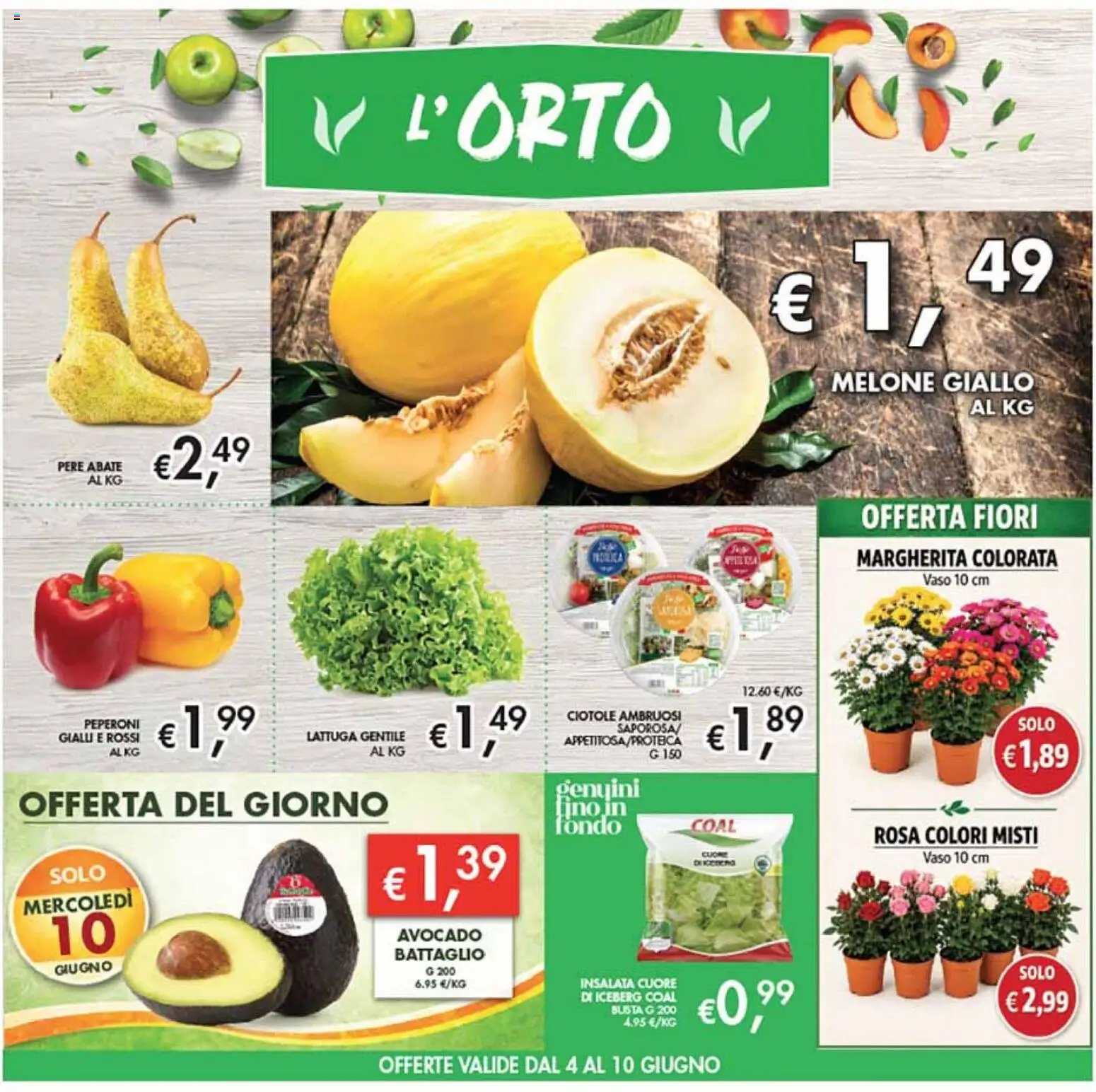 Volantino Coal del 04.06.2026 | Pagina: 4 | Prodotti: Peperoni, Insalata, Lattuga, Vaso