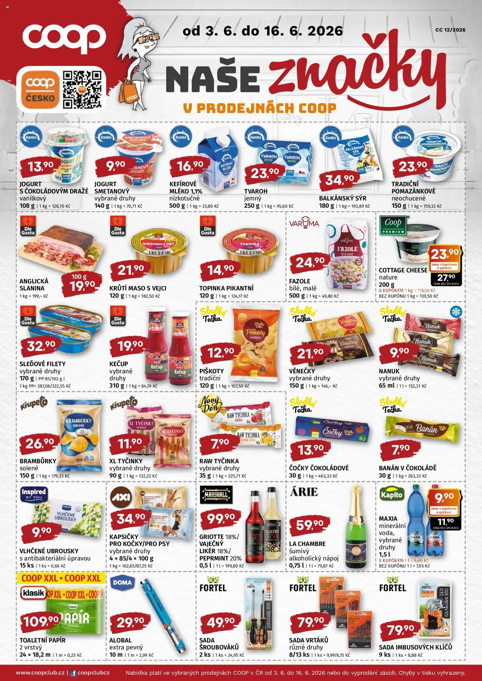 Coop leták - Super cena od 03.06.2026 | Strana: 2 | Produkty: Mléko, Tvaroh, Raw tyčinka, Likér