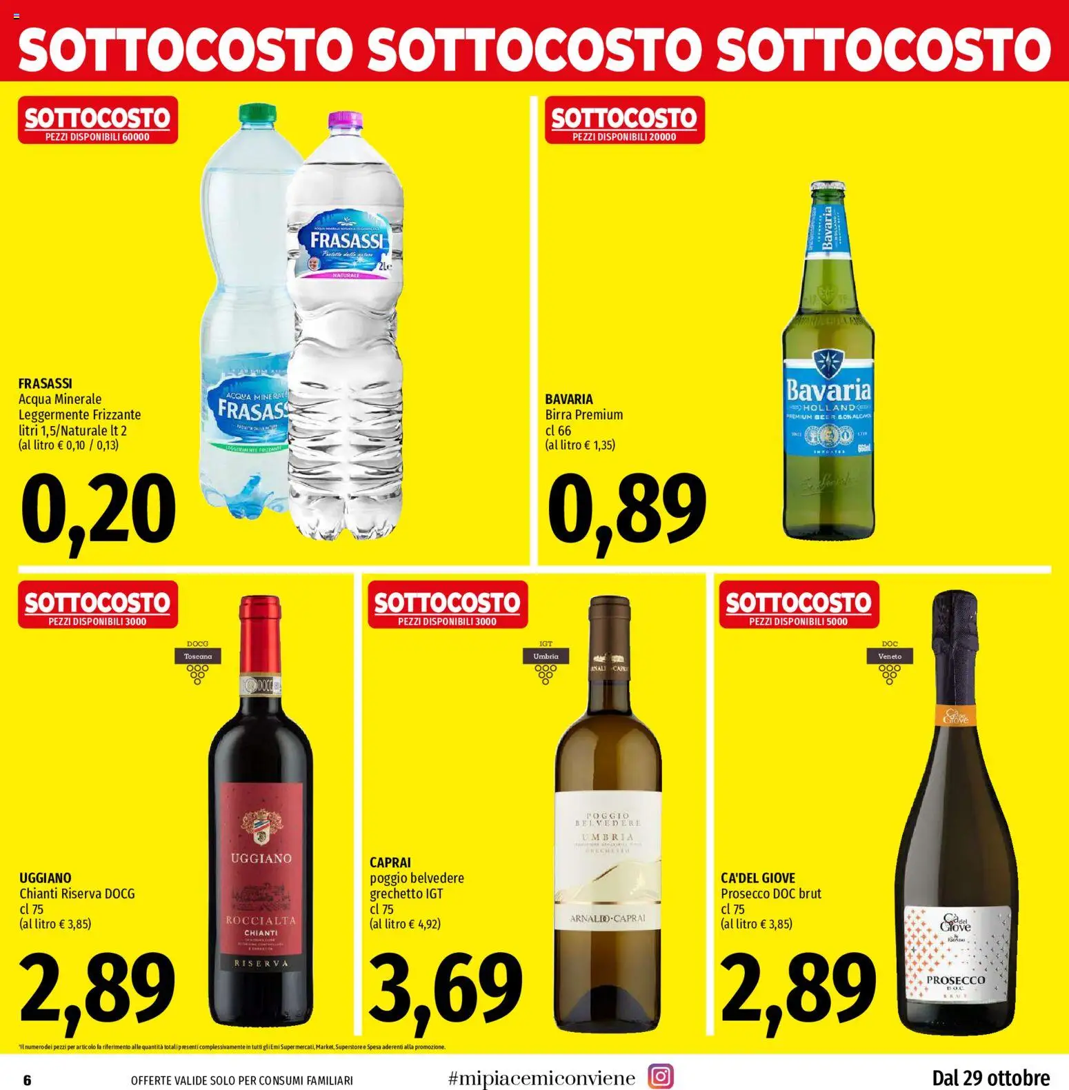 Volantino EMI del 29/10/2026 | Pagina: 6 | Prodotti: Cd, Birra, Prosecco, Acqua minerale