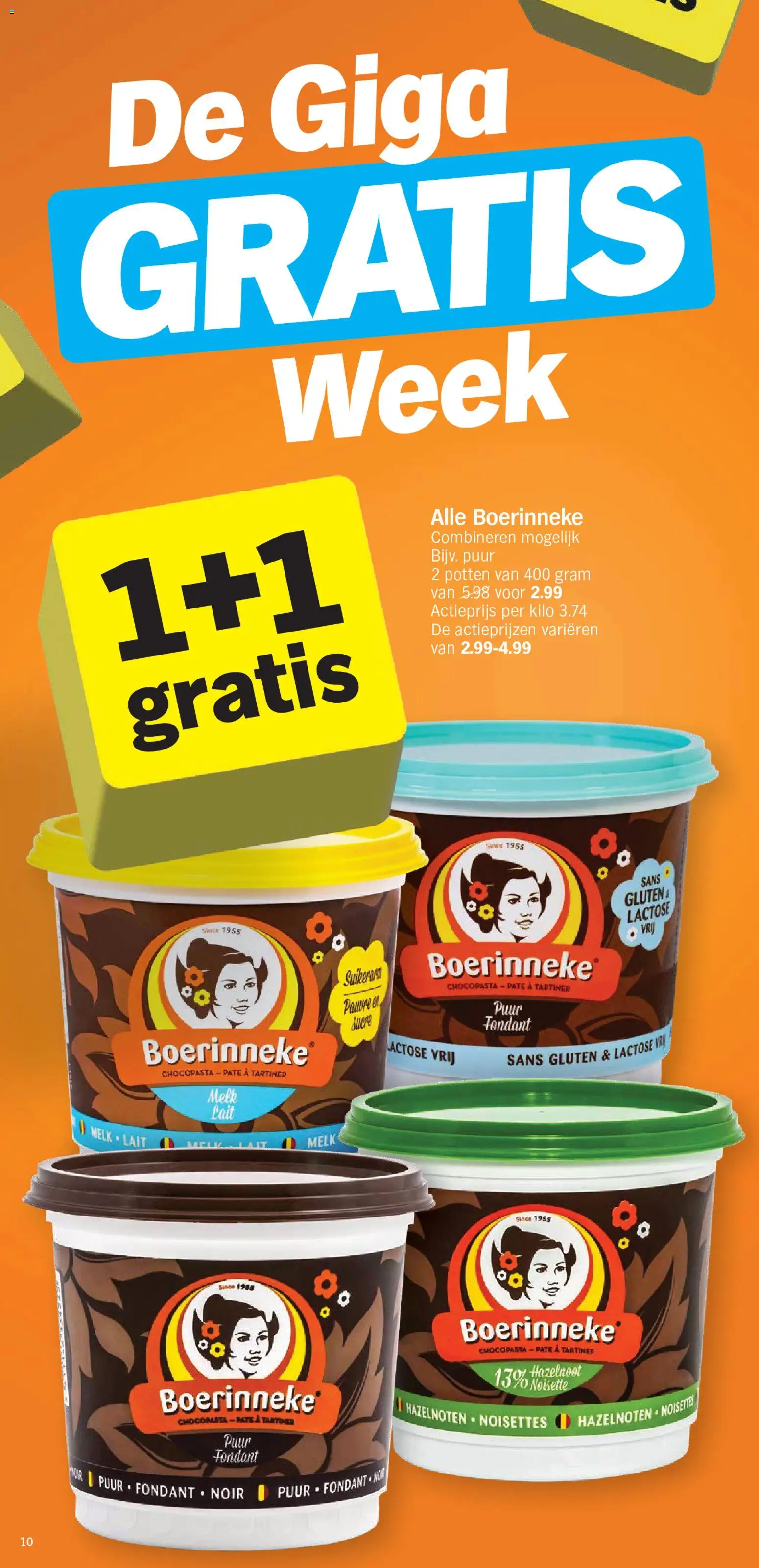 {H1} | Pagina: 10 | Producten: Chocopasta, Pâté, Hazelnoten, Melk