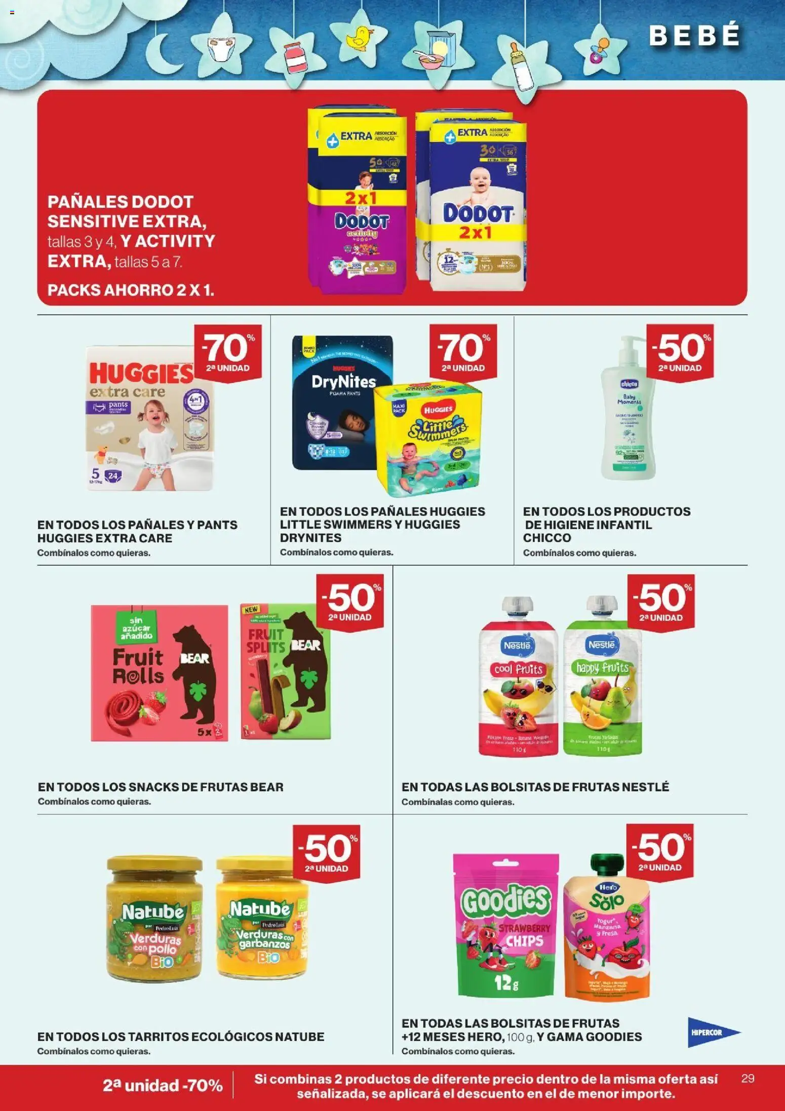 Hipercor catálogo │ válido desde el 13/08/2026 | Página: 29 | Productos: Verduras, Snacks, Pollo, Pañales