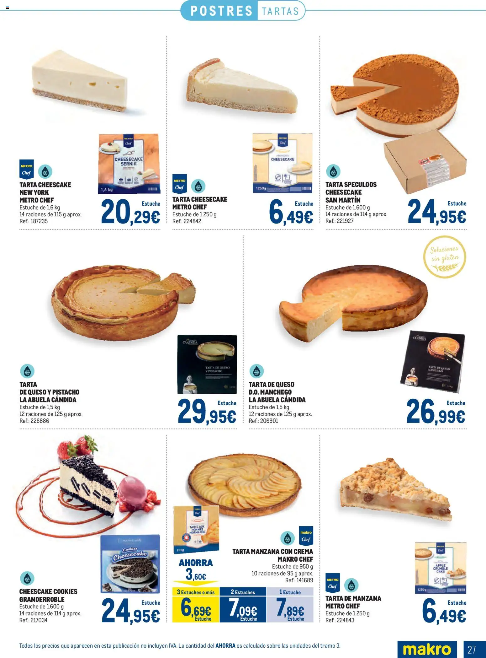 Makro Congelados Centro │ válido desde el 03/08/2026 | Página: 27 | Productos: Queso, Manzana, Crema, Apple