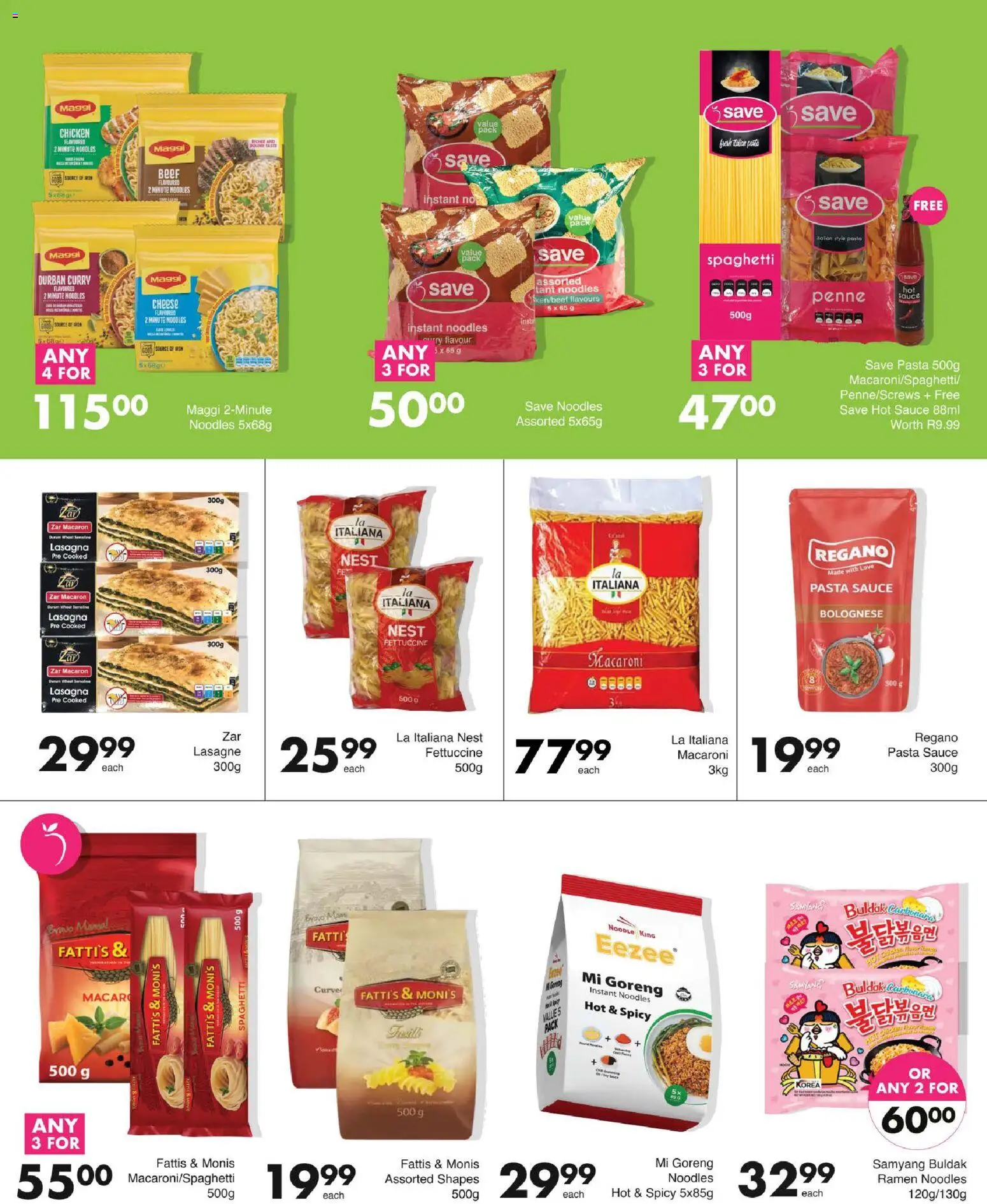 New Save catalogue – valid from 15/10/2026 | Page: 25 | Products: Chicken, Pasta, Lasagna, Sauce