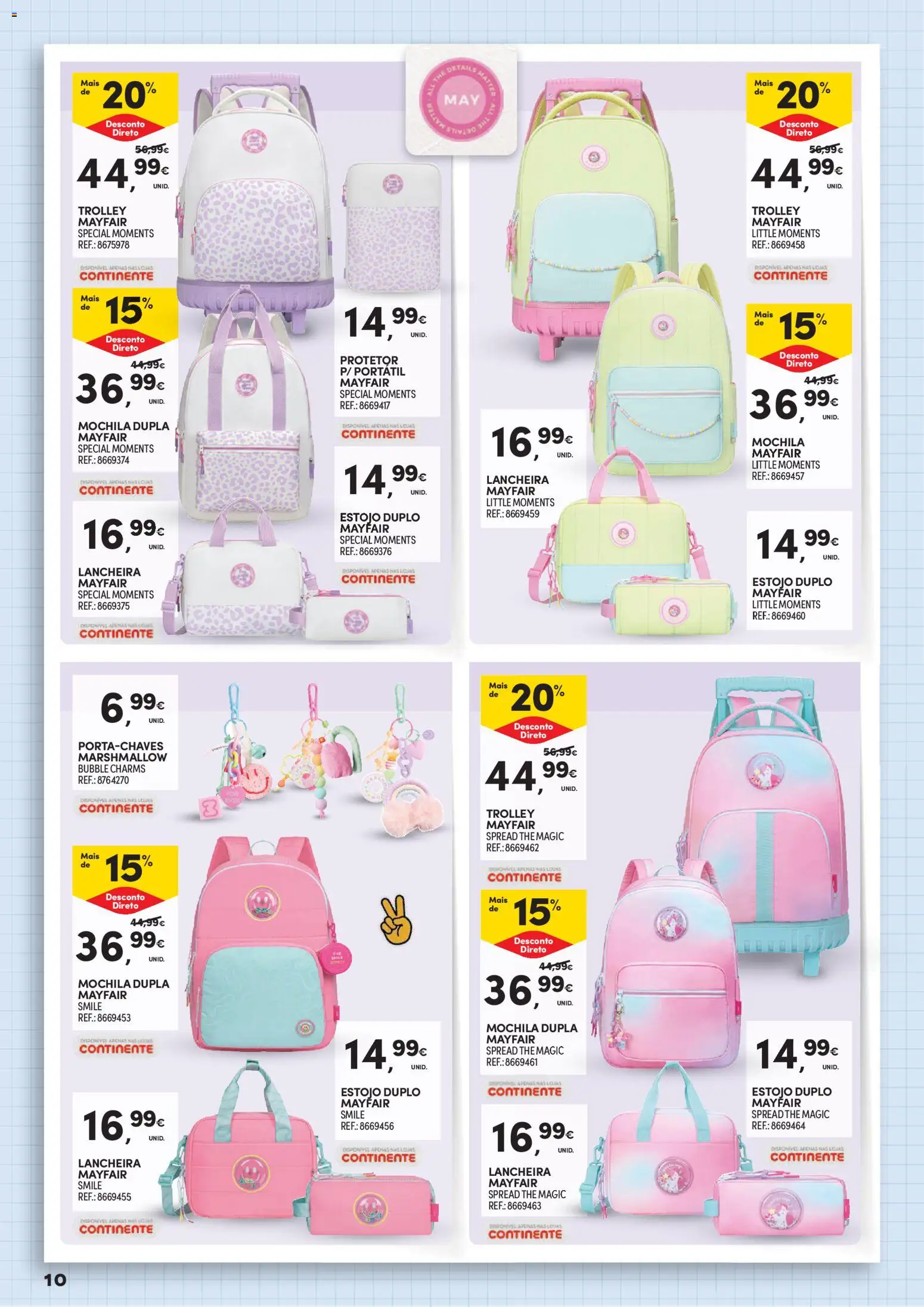 Continente Regresso às Aulas Na escola de toda a gente │ válido de 11/08/2026 | Página: 10 | Produtos: Mochila