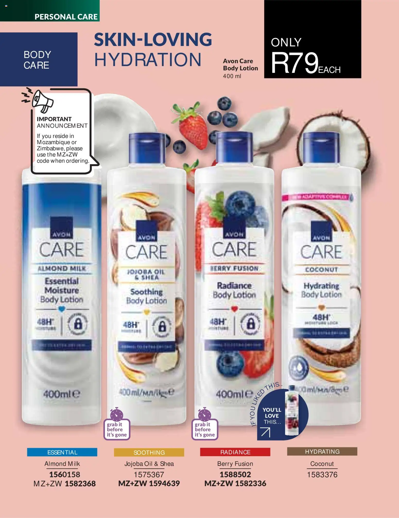 New Avon catalogue – valid from 01/07/2026 | Page: 186 | Products: Milk, Oil, Lotion