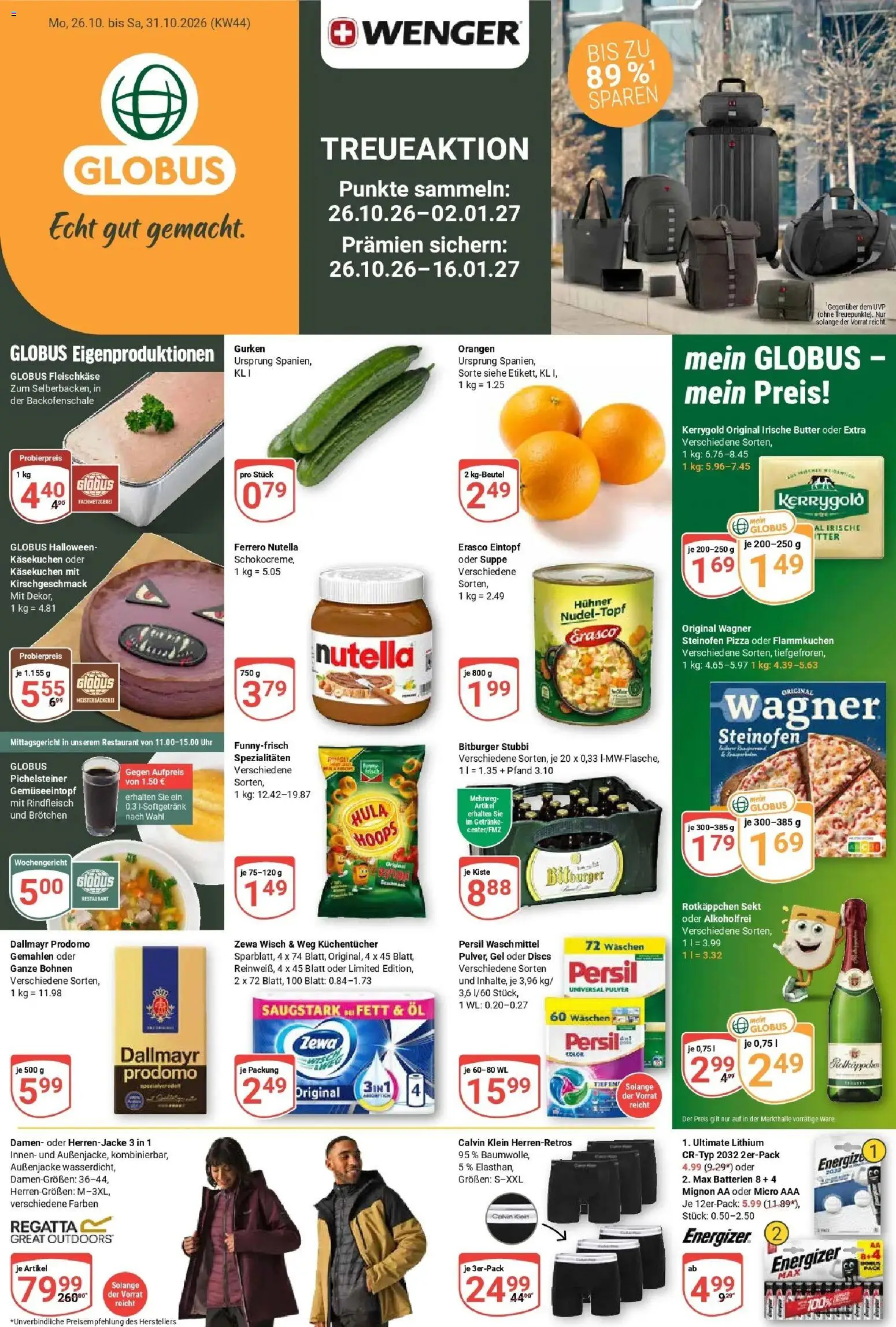 Globus Prospekt St. Wendel (ab 26.10.2026) » Angebote online | Seite: 3 | Produkte: Sekt, Spezialitäten, Pizza, Gurken