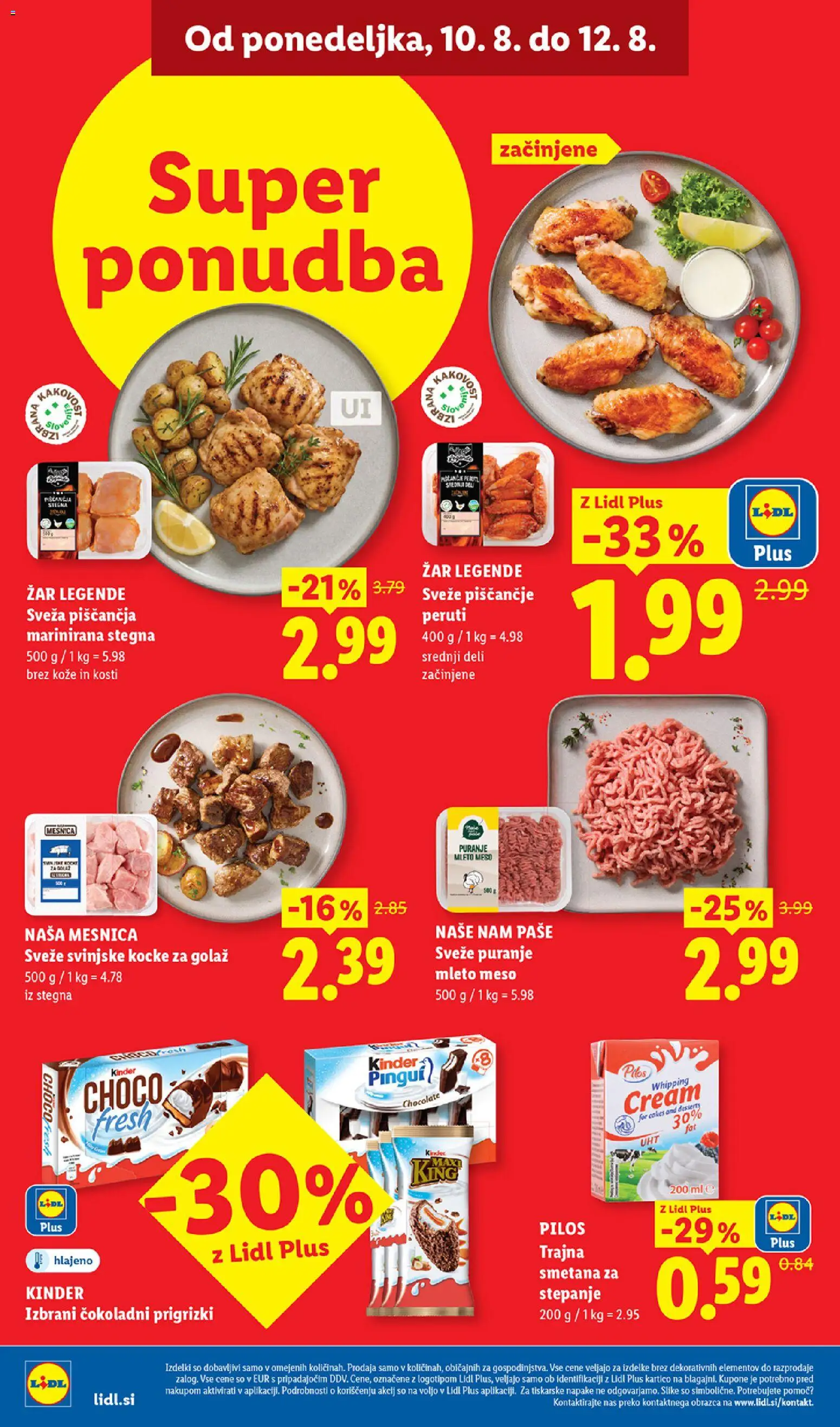 Novi Lidl katalog ponudbe – veljaven od 06.08.2026 | Stran: 44 | Izdelki: Zar, Mleto meso, Prigrizki, Smetana