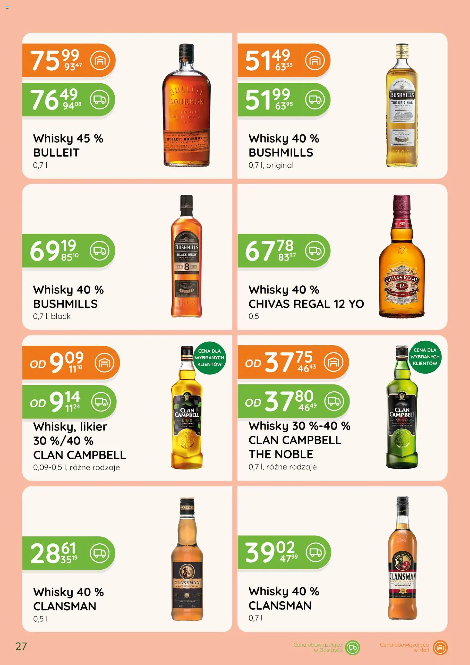 Eurocash gazetka - Katalog Alkoholowy od 01.10.2026 | Strona: 27 | Produkty: Chivas regal 12, Bourbon, Irish whiskey, Whisky