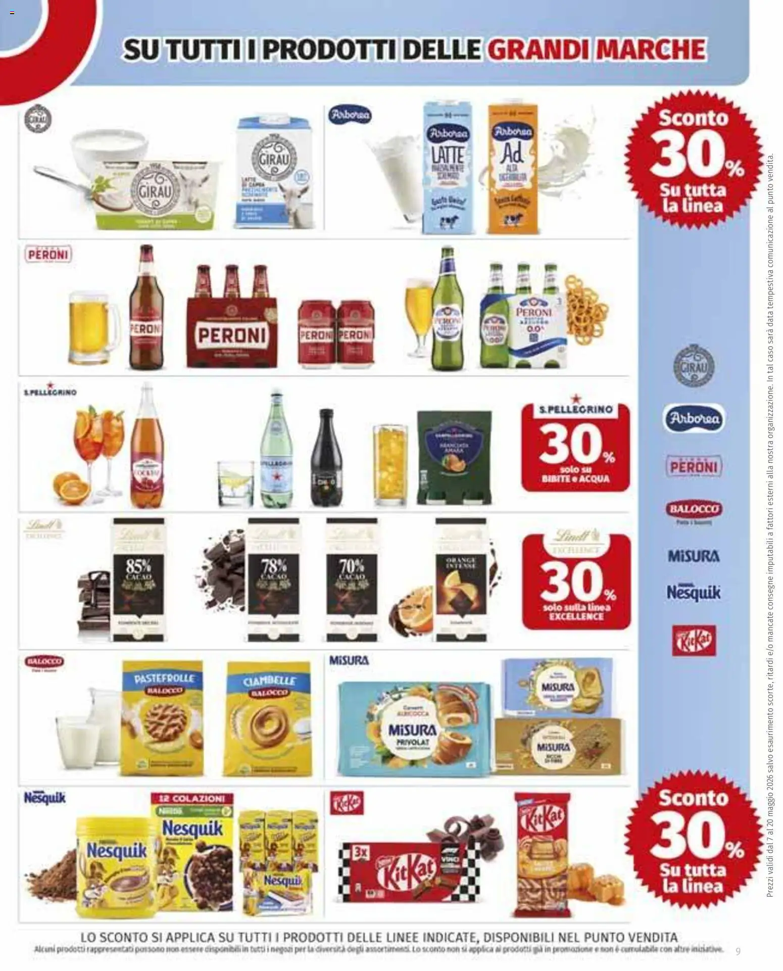 Volantino Ipercoop del 07.05.2026 | Pagina: 9 | Prodotti: Ciambelle, Latte, Data, Bibite